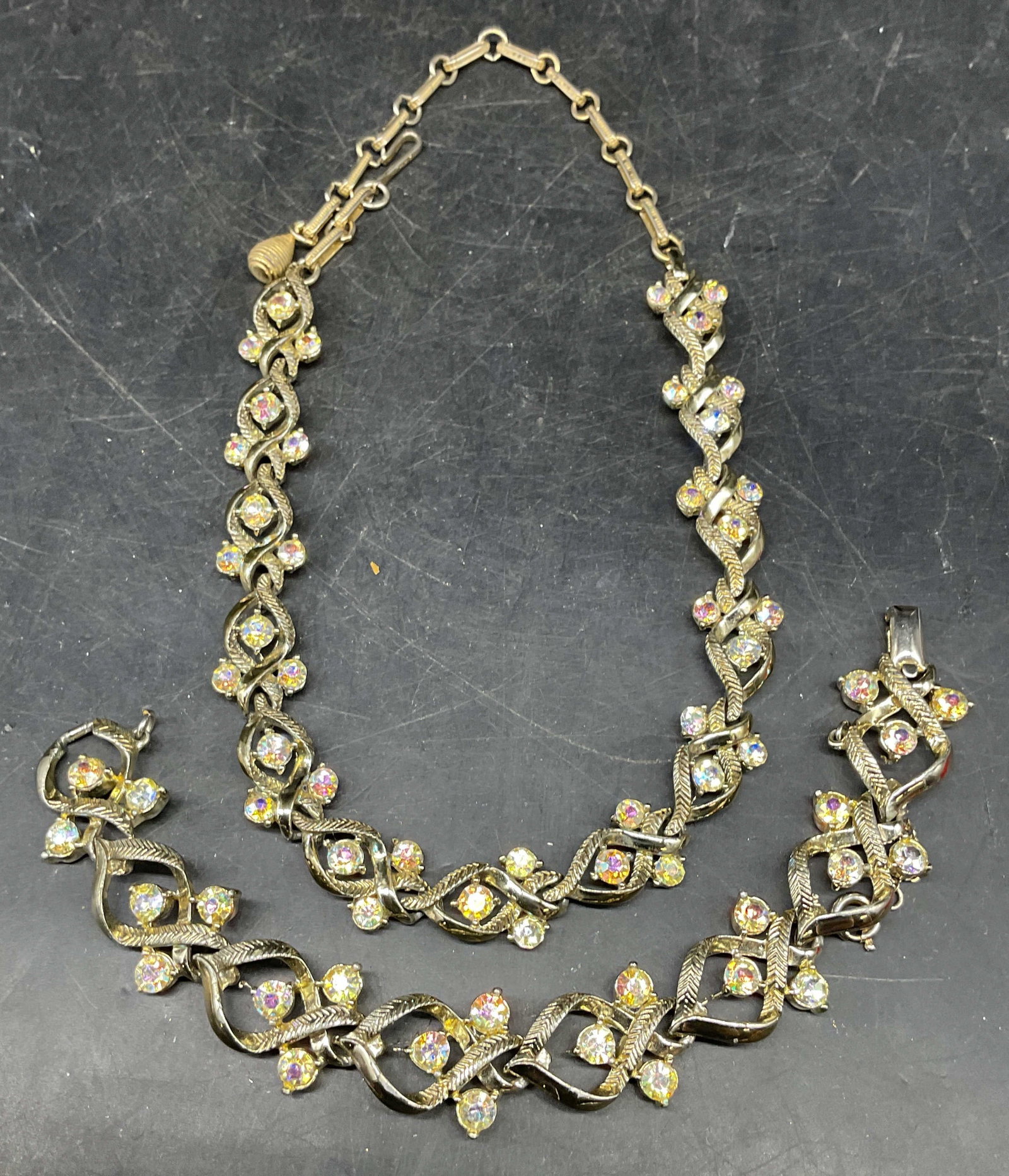 2 Vintage Coro Rhinestone Bracelet & Necklace (1 of 7)