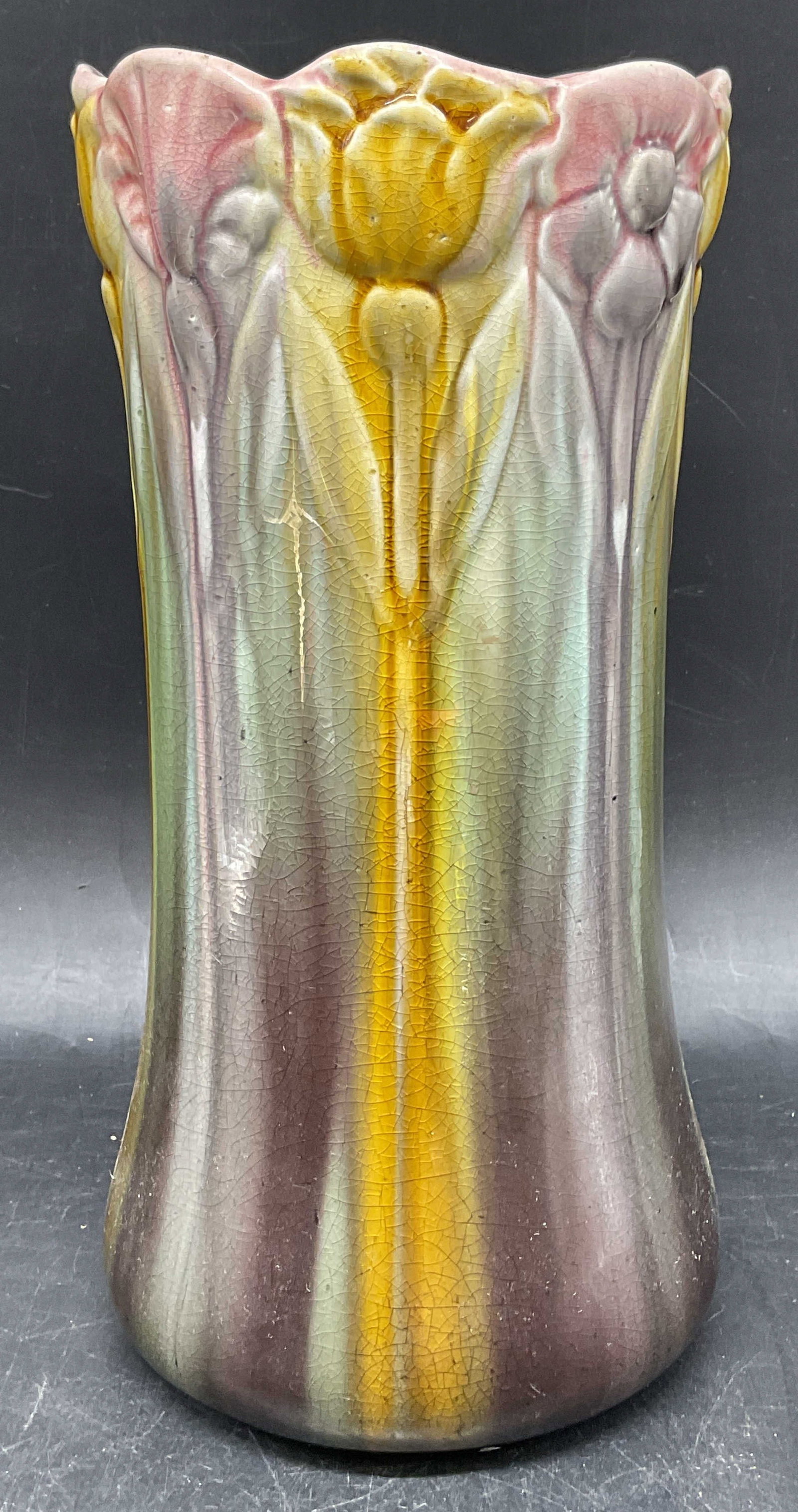 Antique Weller Pottery Purple Floral Vase (1 of 6)