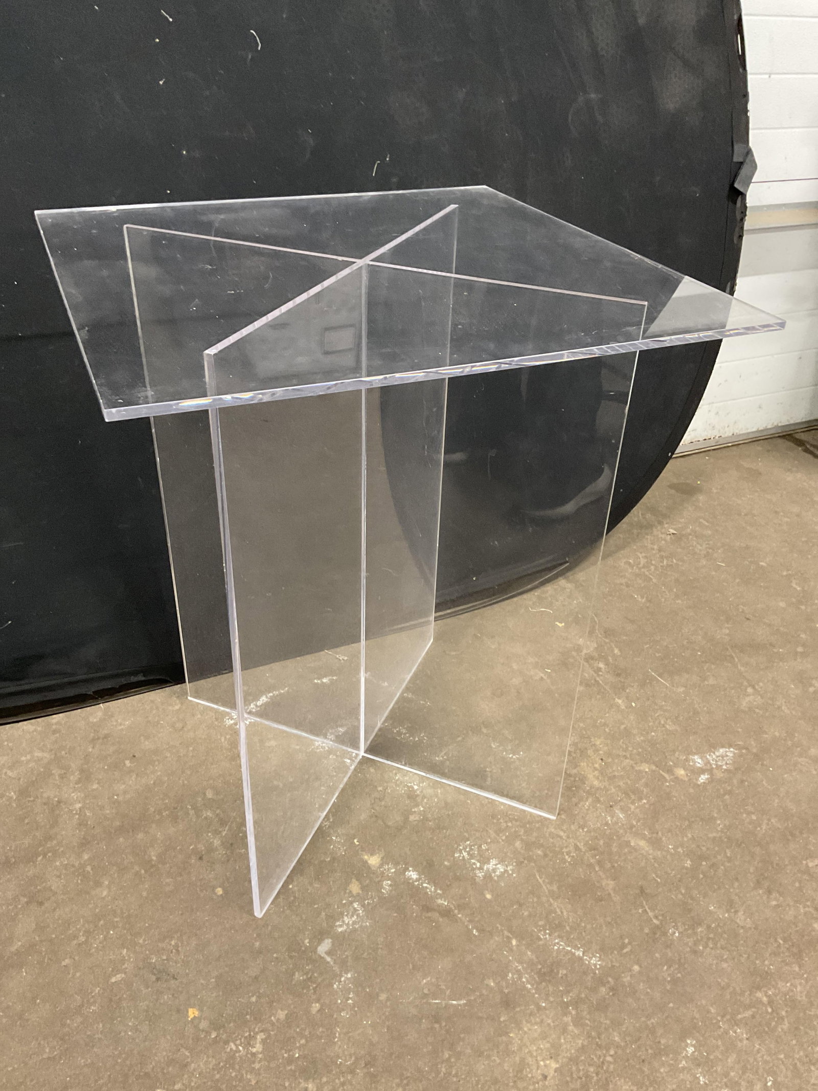 Acrylic Square Side Table - 2