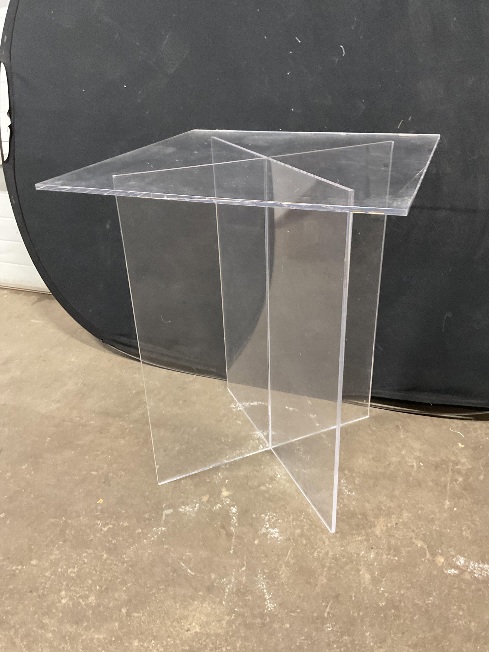 Acrylic Square Side Table - 3