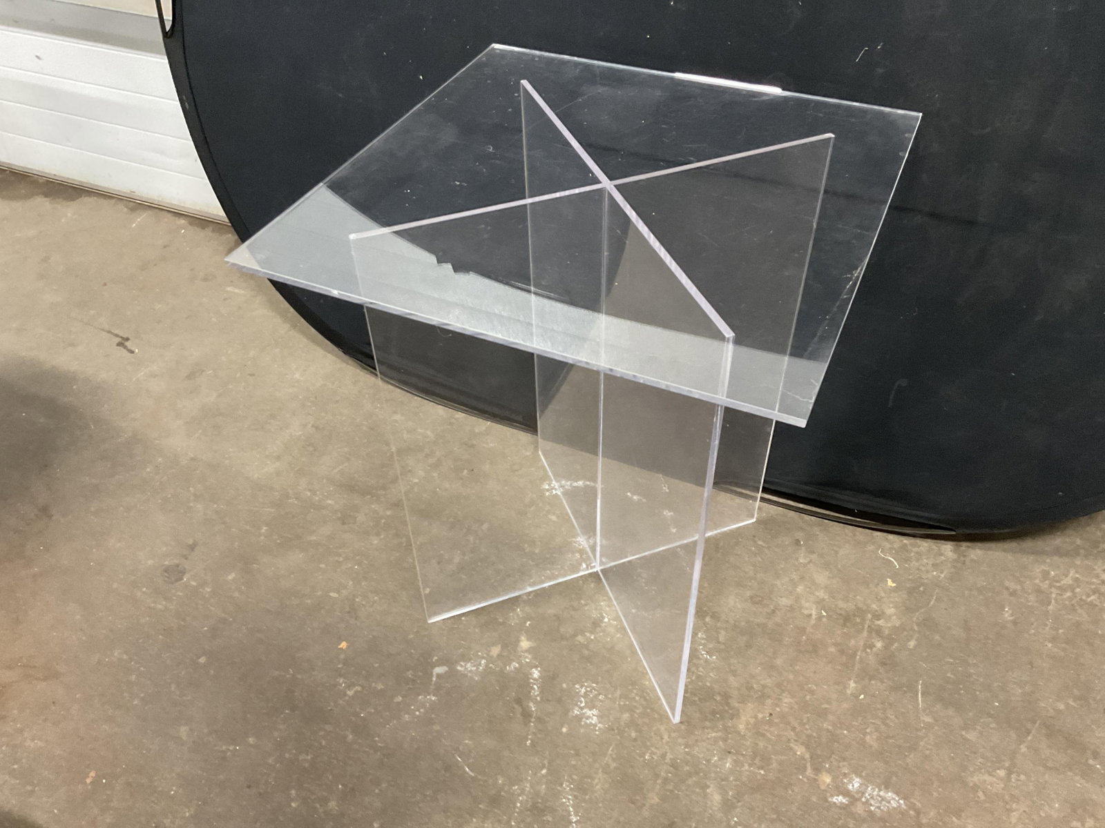 Acrylic Square Side Table - 4