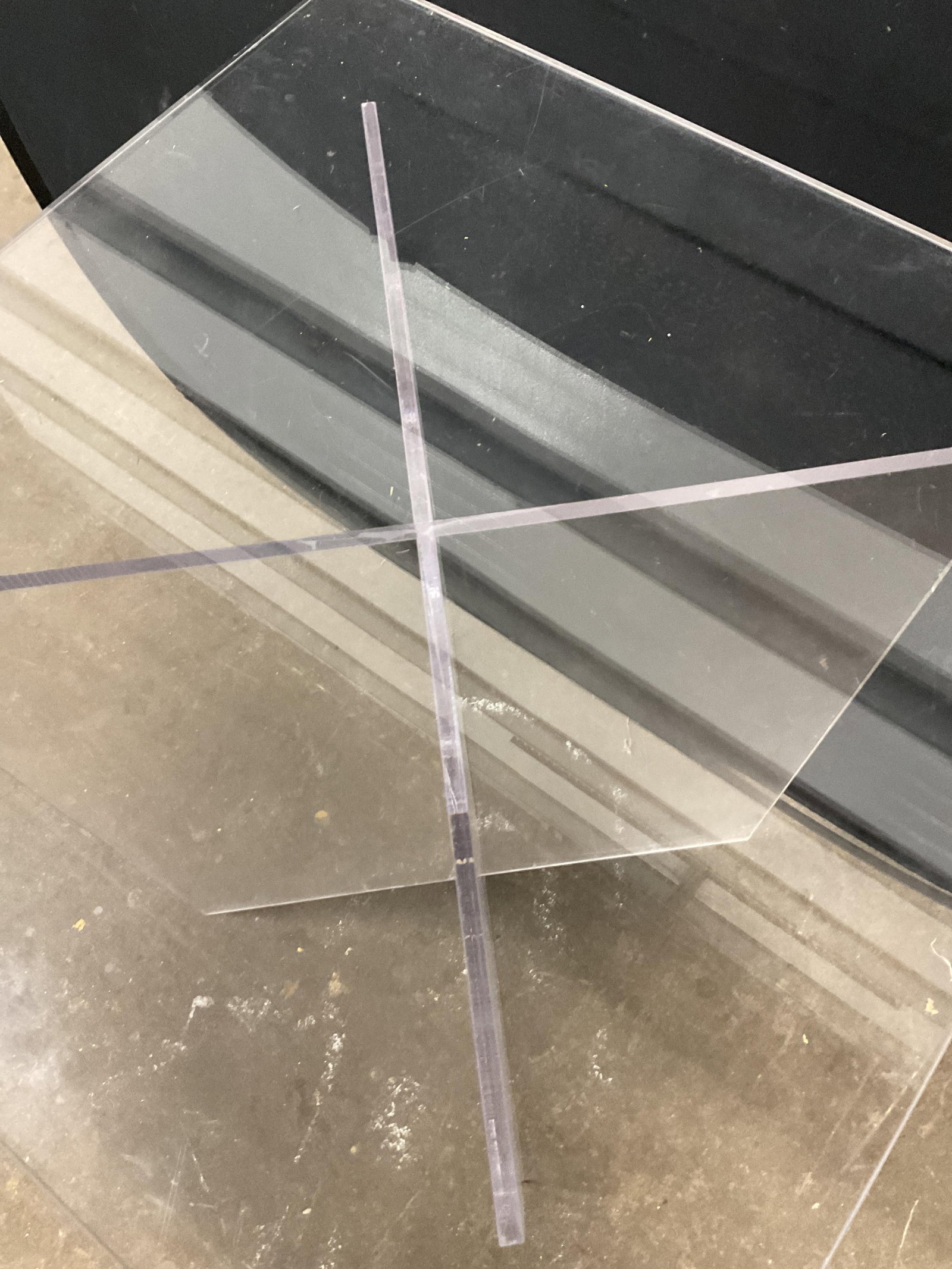 Acrylic Square Side Table - 7