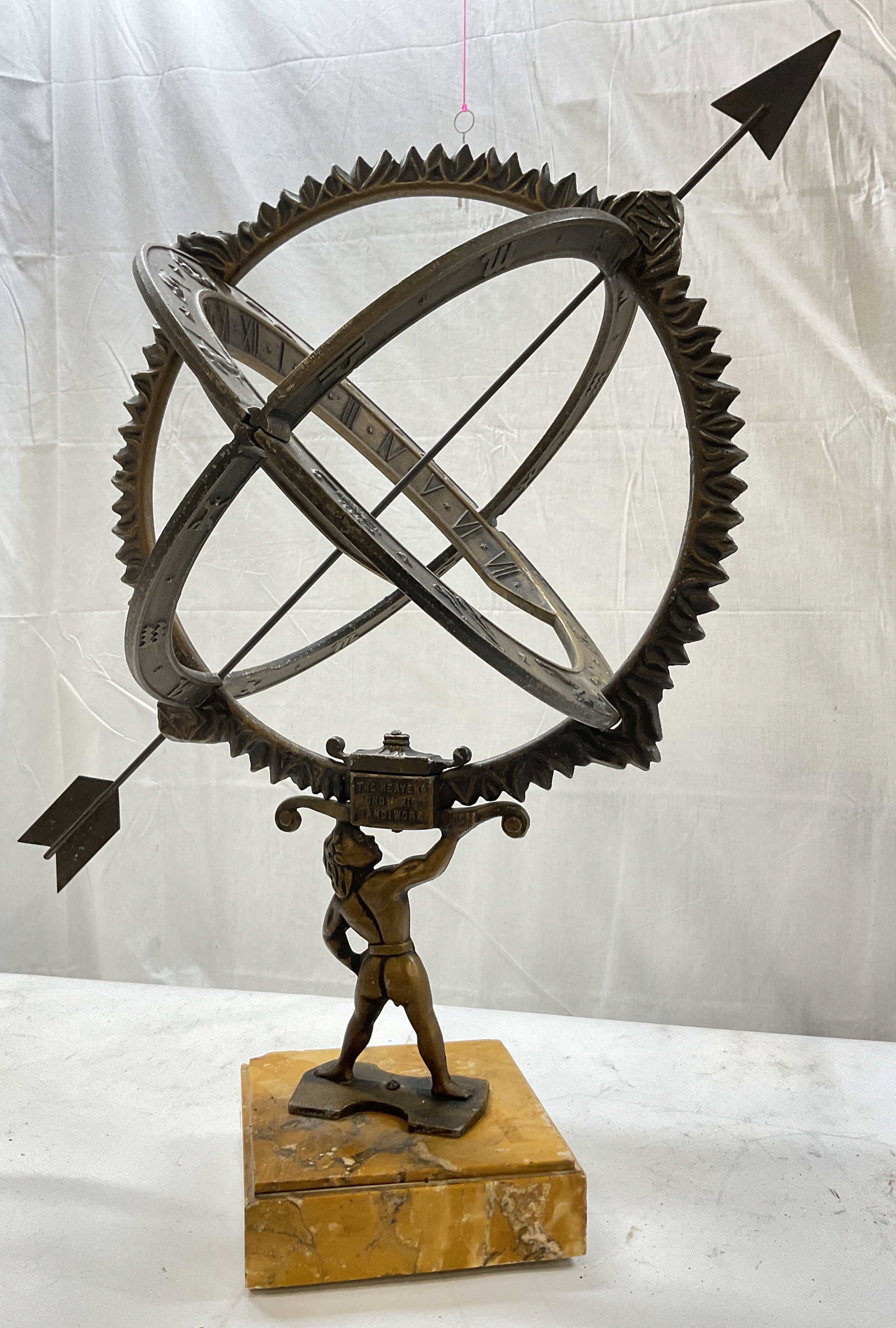 Vintage Patinad Broze Armillary on Marble, 3ft (1 of 18)