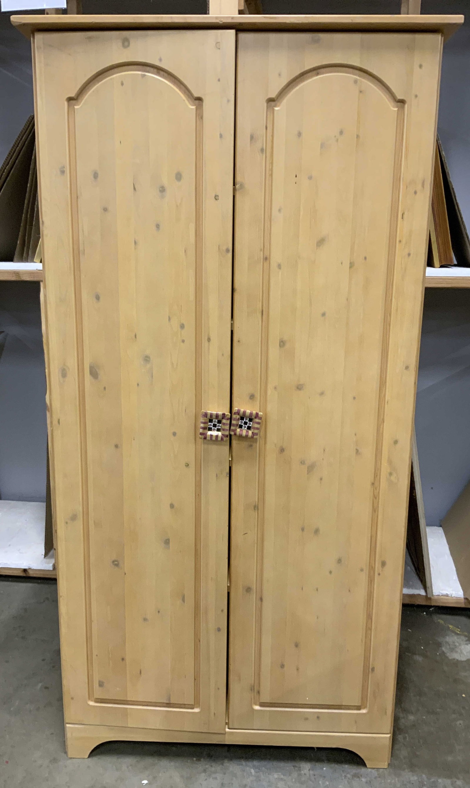 5 Shelf Pine Cabinet Mackenzie Child Knobs (1 of 8)
