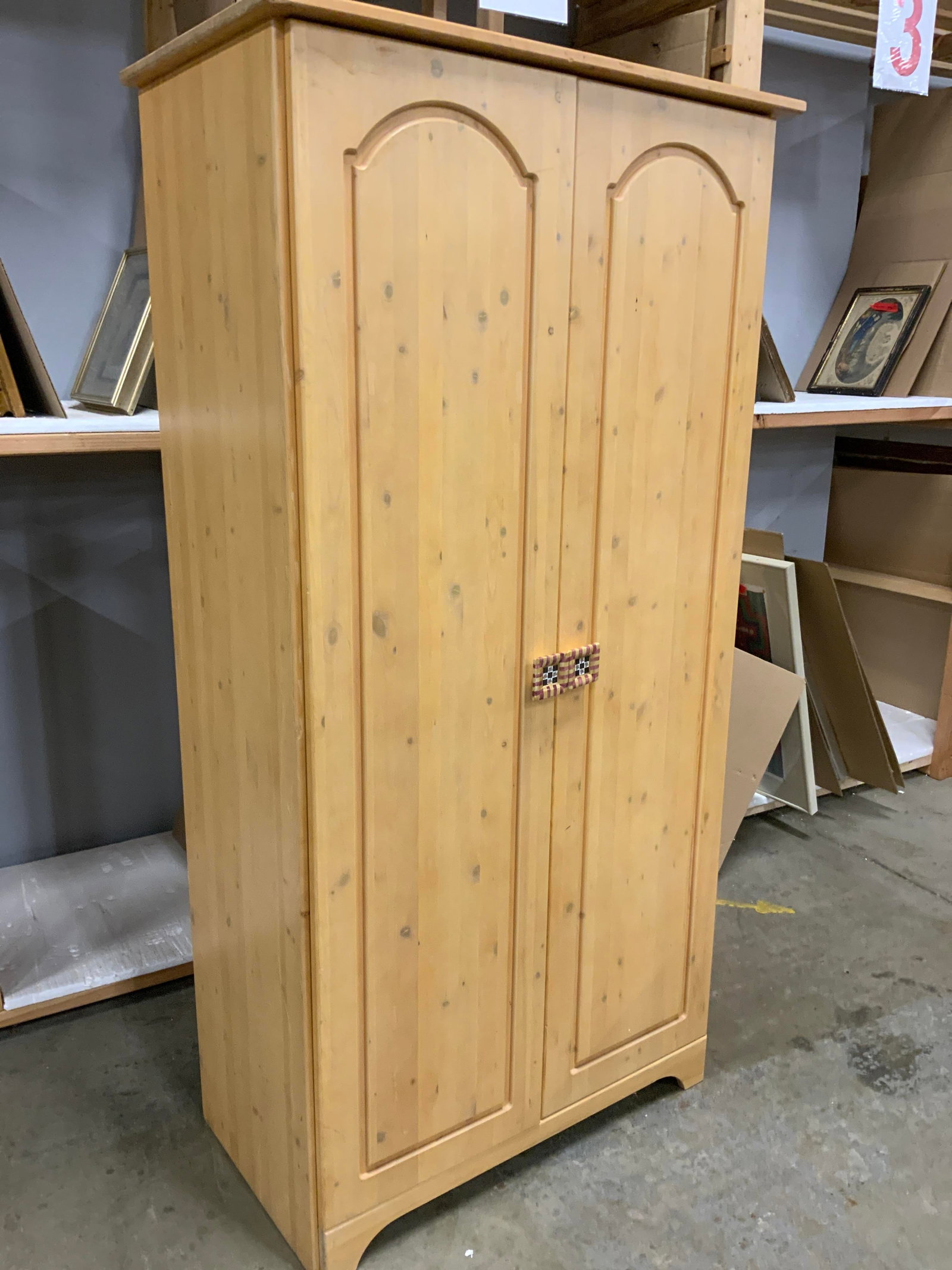 5 Shelf Pine Cabinet Mackenzie Child Knobs - 4