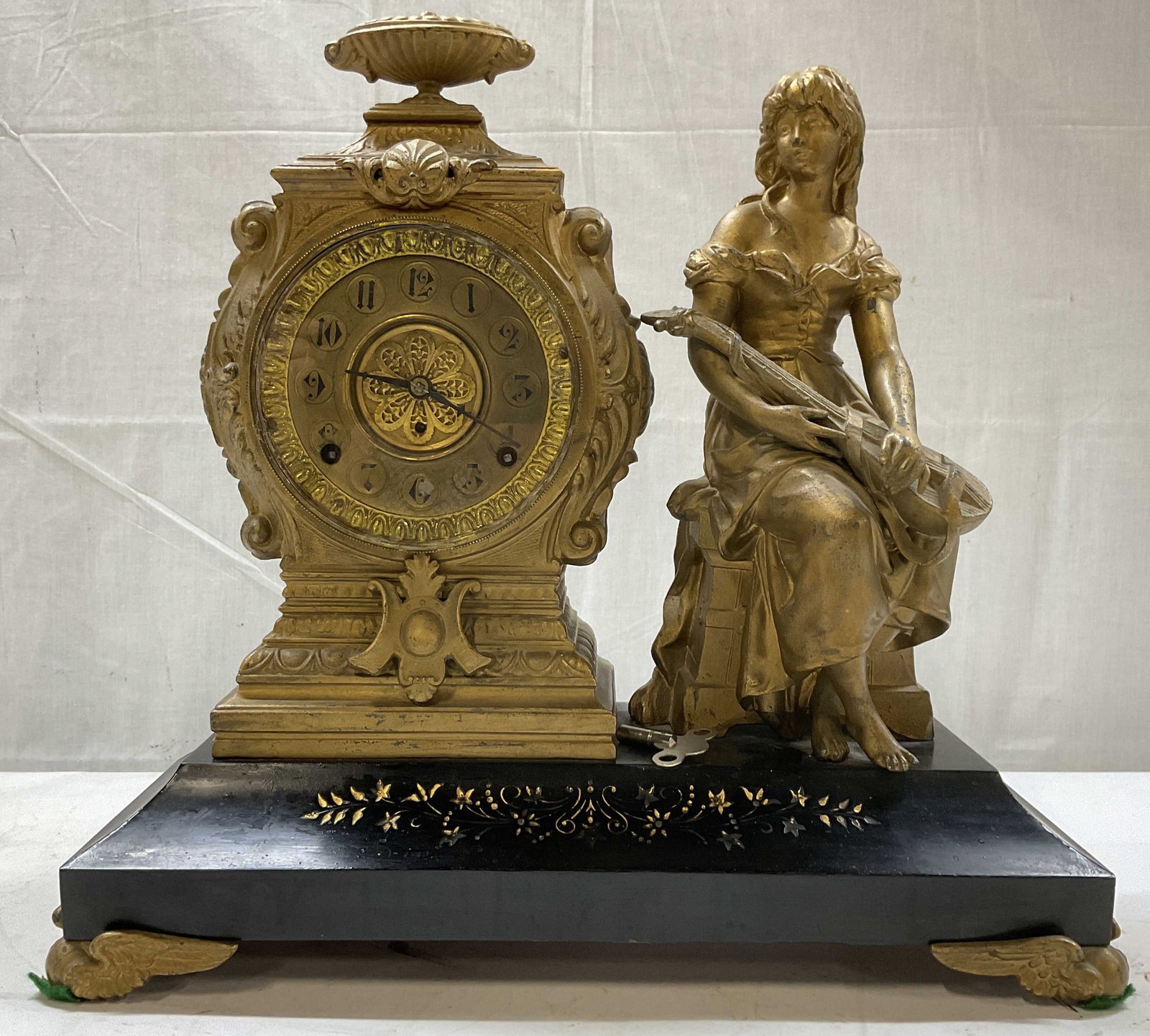 19th C French Figural Bronze Mantle Clock (1 of 15)