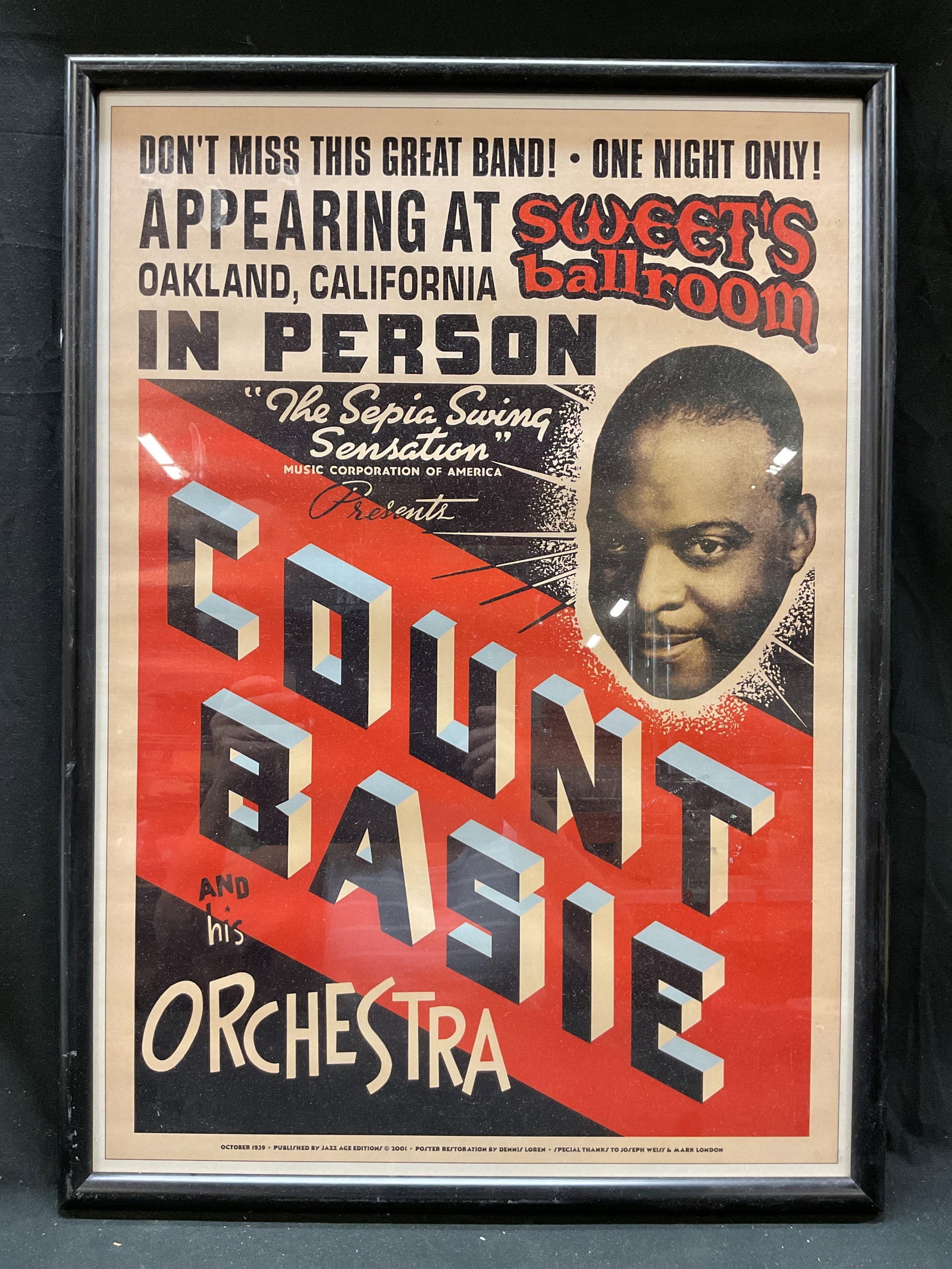 Vntg Framed Count Basie and His Orchestra (1 of 10)