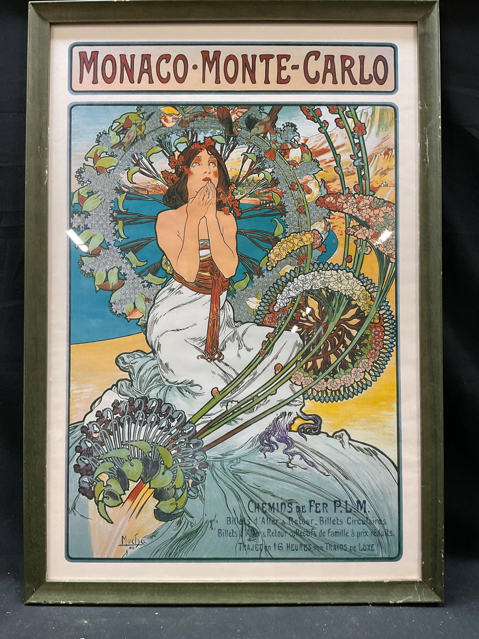 Framed Print Monaco Monte Carlo Alphonse Mucha (1 of 9)