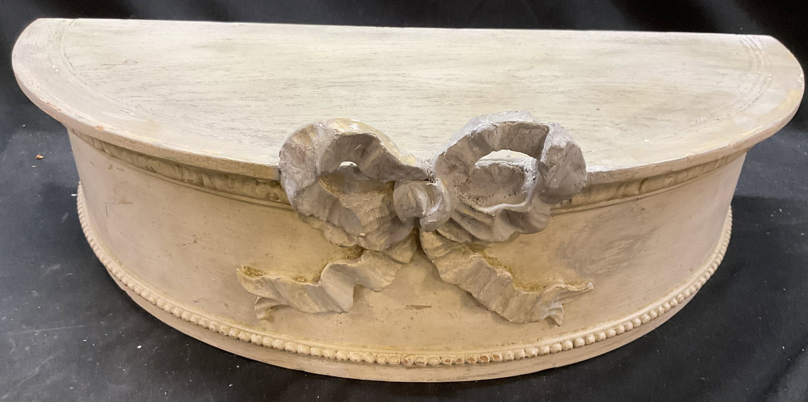 Painted Demilune Wood Wall Shelf (1 of 8)