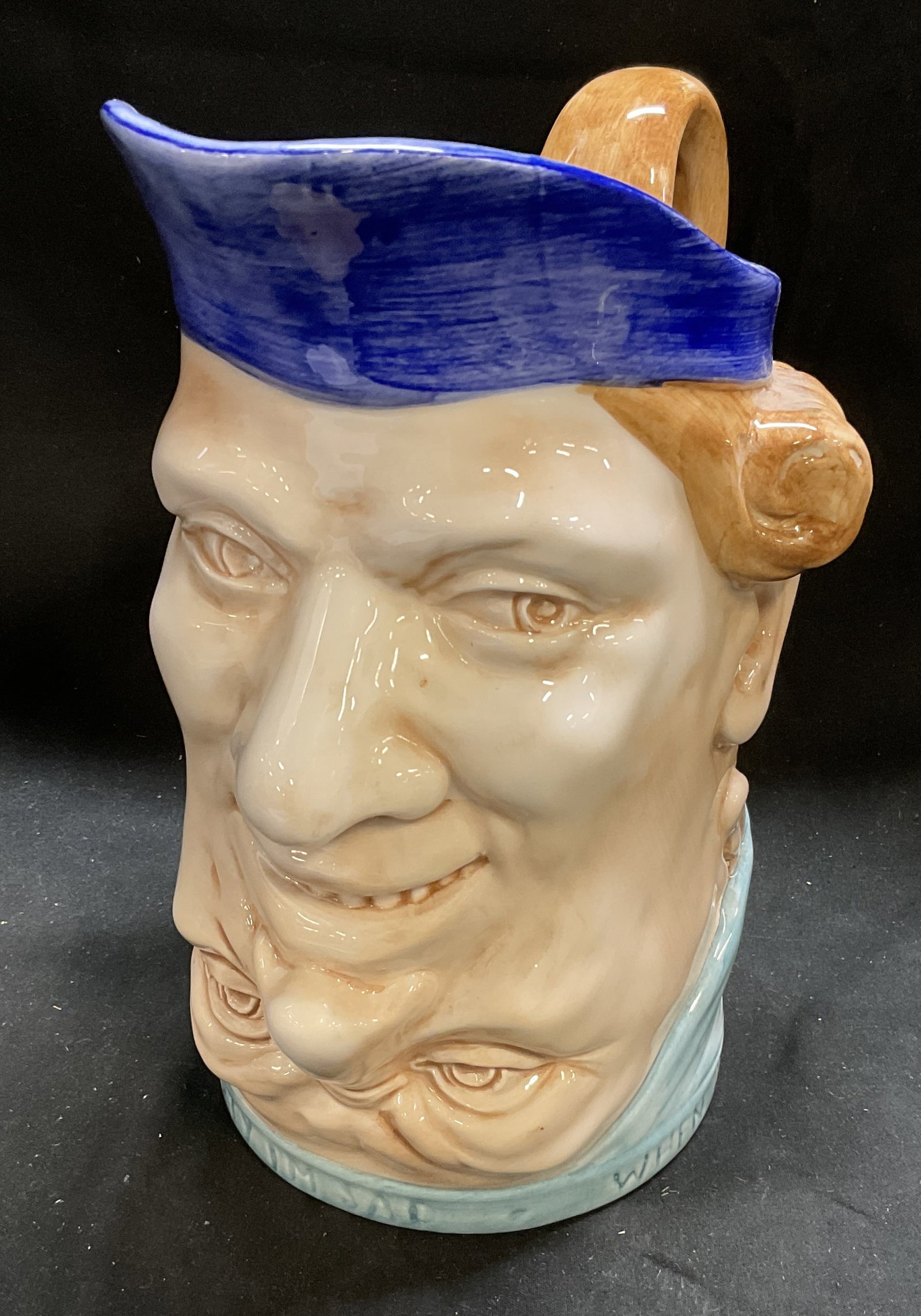 VTG 50s-70s Double-Faced Majolica Pottery Pitcher (1 of 13)