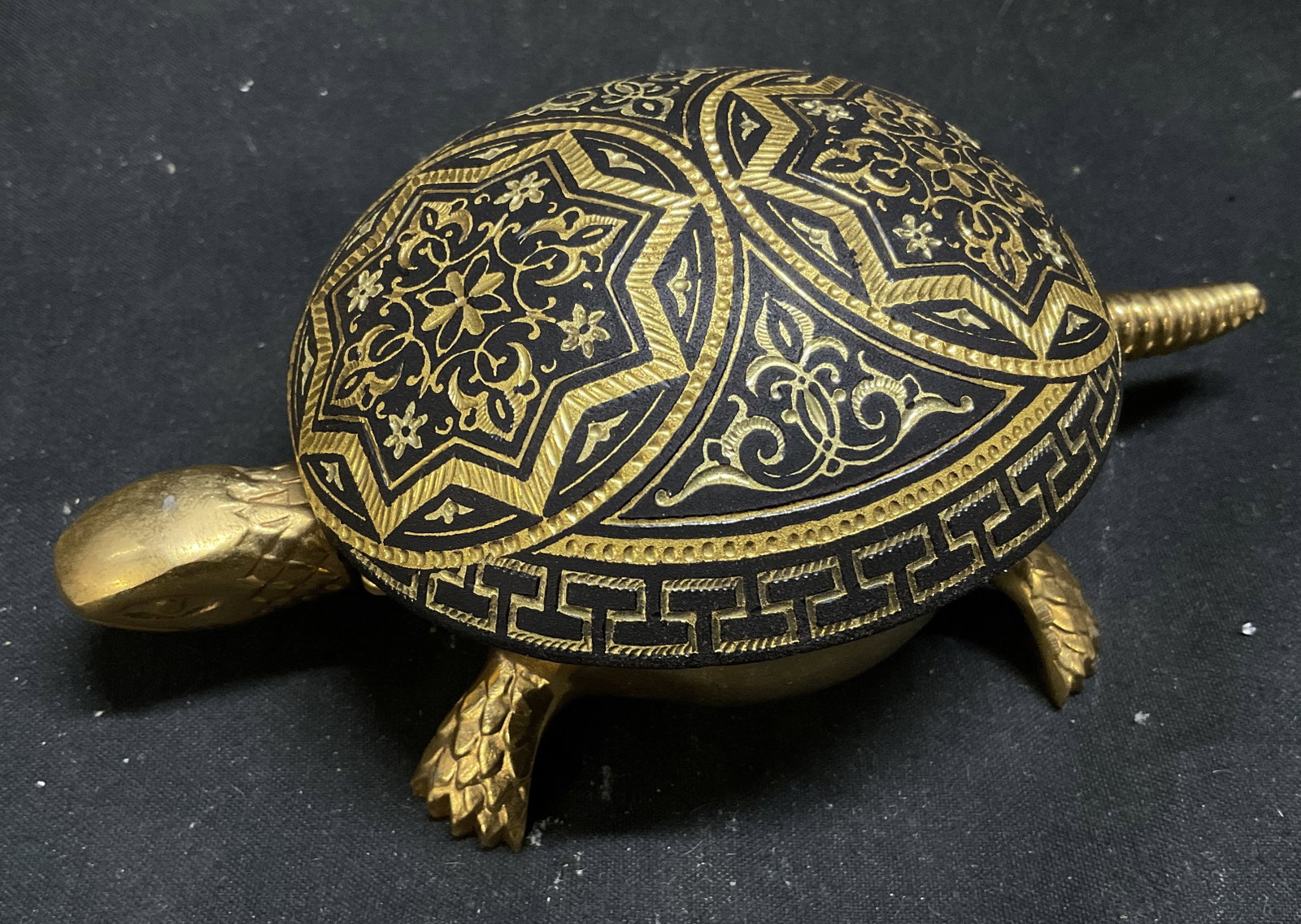 VTG BOJ Eibar Damascene Turtle Hotel Bell SPAIN (1 of 8)