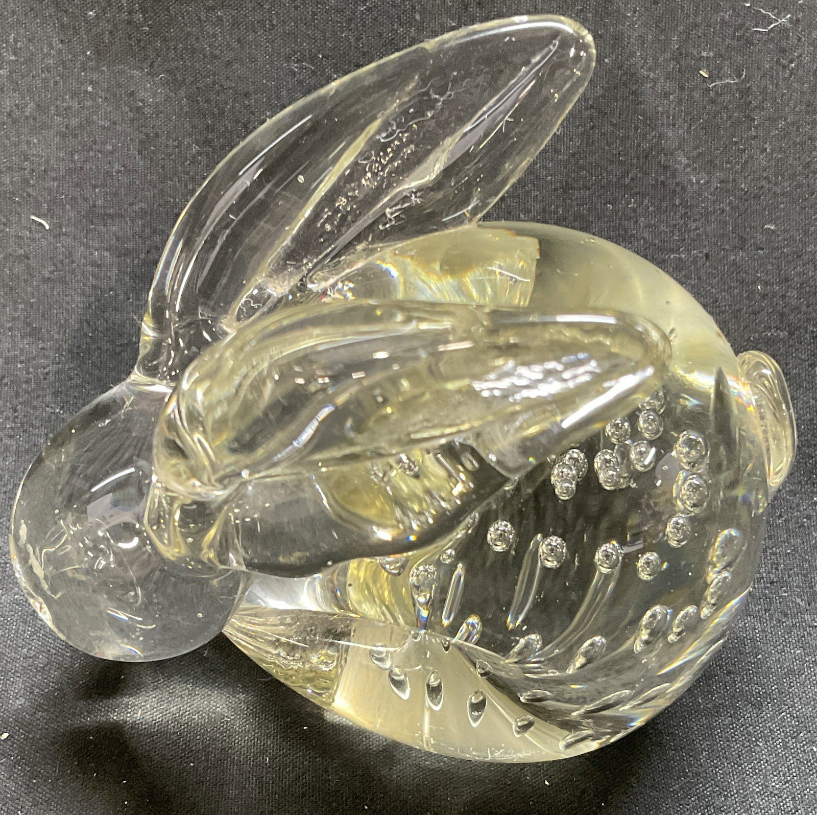 VTG Art Glass Bunny Rabbit Paperweight (1 of 10)