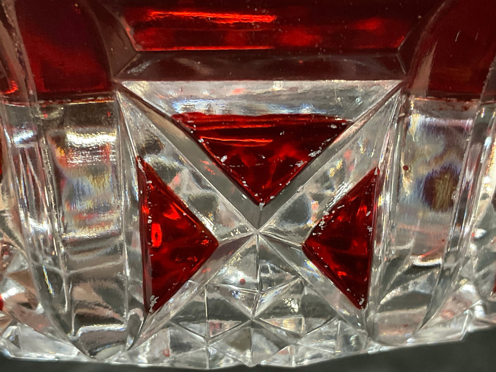 ANTQ EAPG Ruby Red Rim Two-Handled Candy Bowl - 11