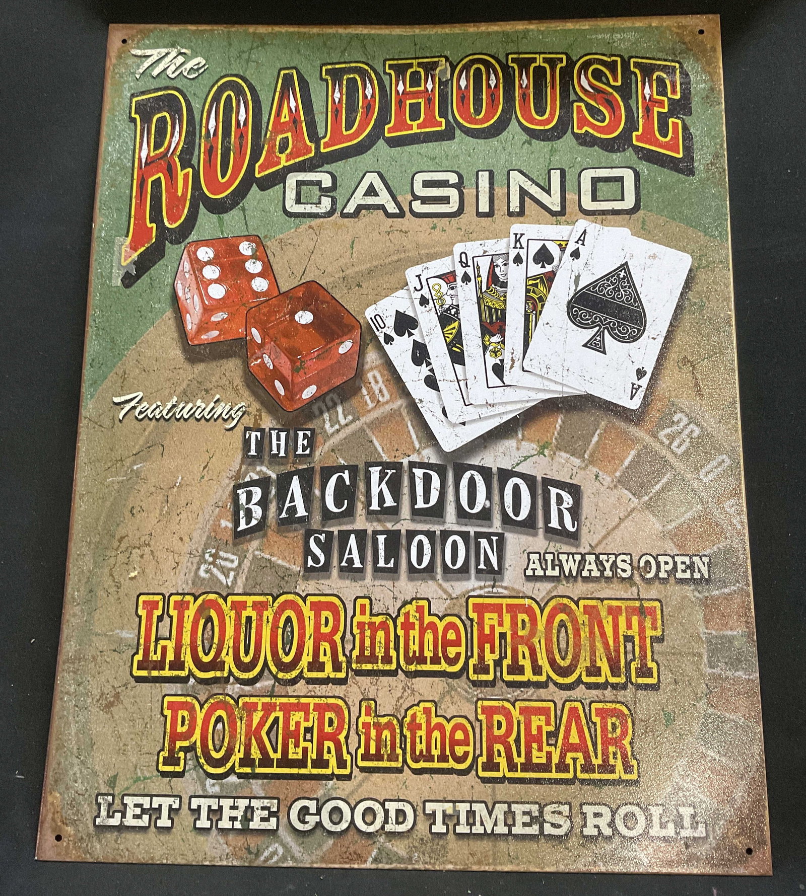 Desperate Enterprises Roadhouse Casino Tin Sign (1 of 10)