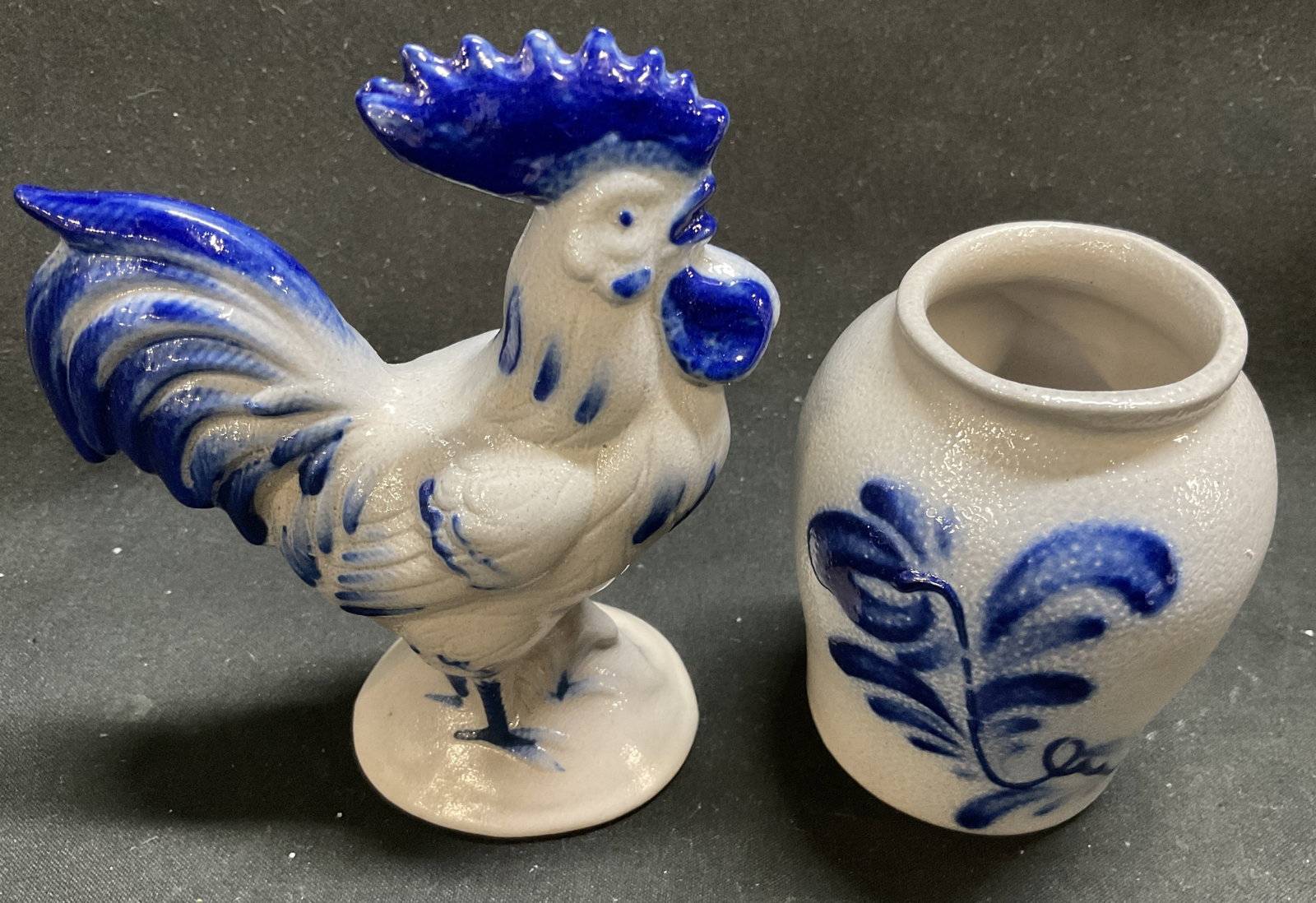 Lt2 VTG SGND Eldreth Folk Art Salt-Glzd Stoneware (1 of 12)