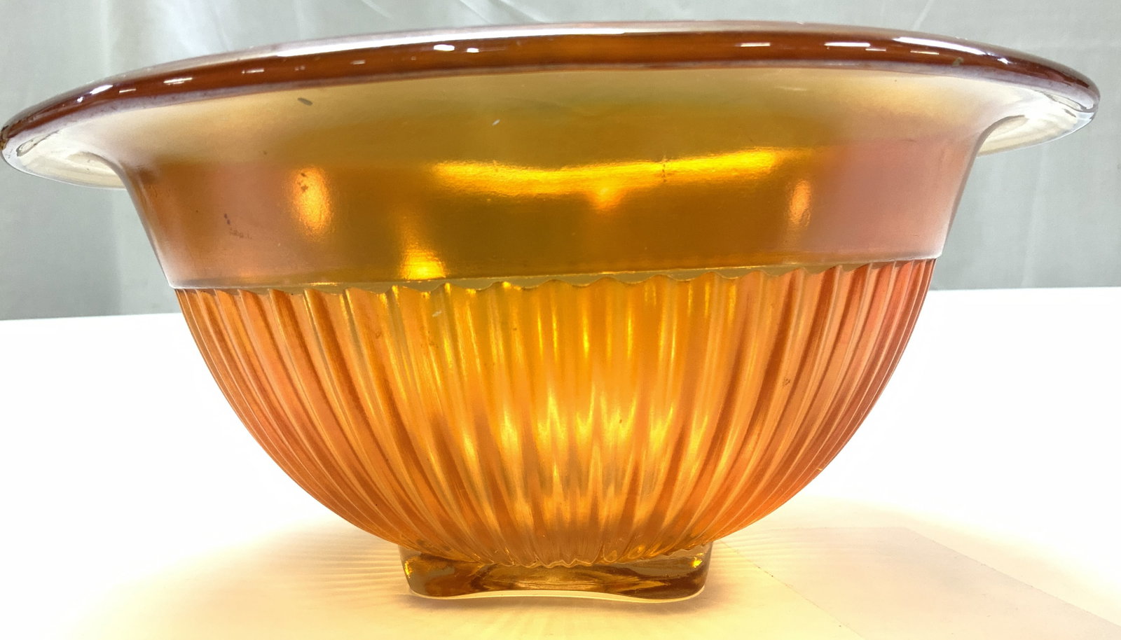 1940s Federal Marigold Carnival Glass Mixing Bowl (1 of 5)