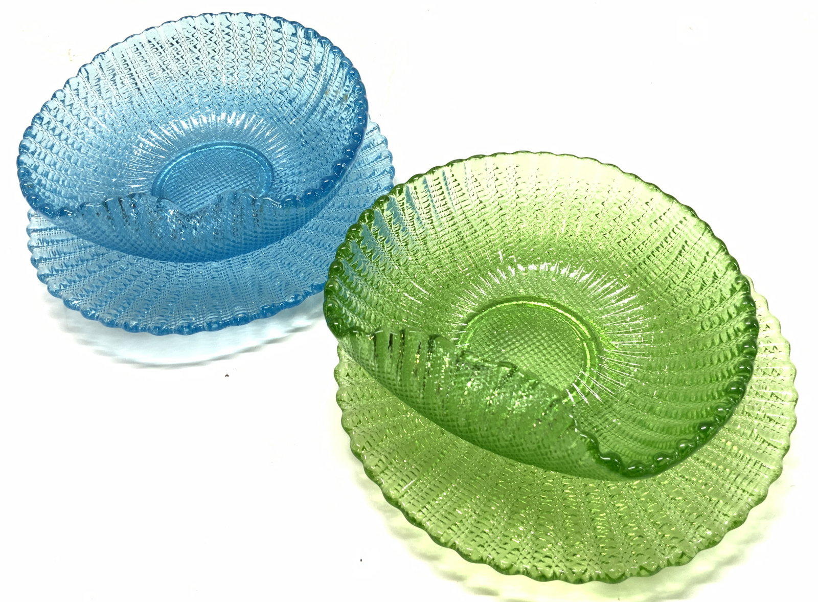 Vtg 1960s 2pc TOSCANY Glass Ashtray/Plate, Italy (1 of 6)
