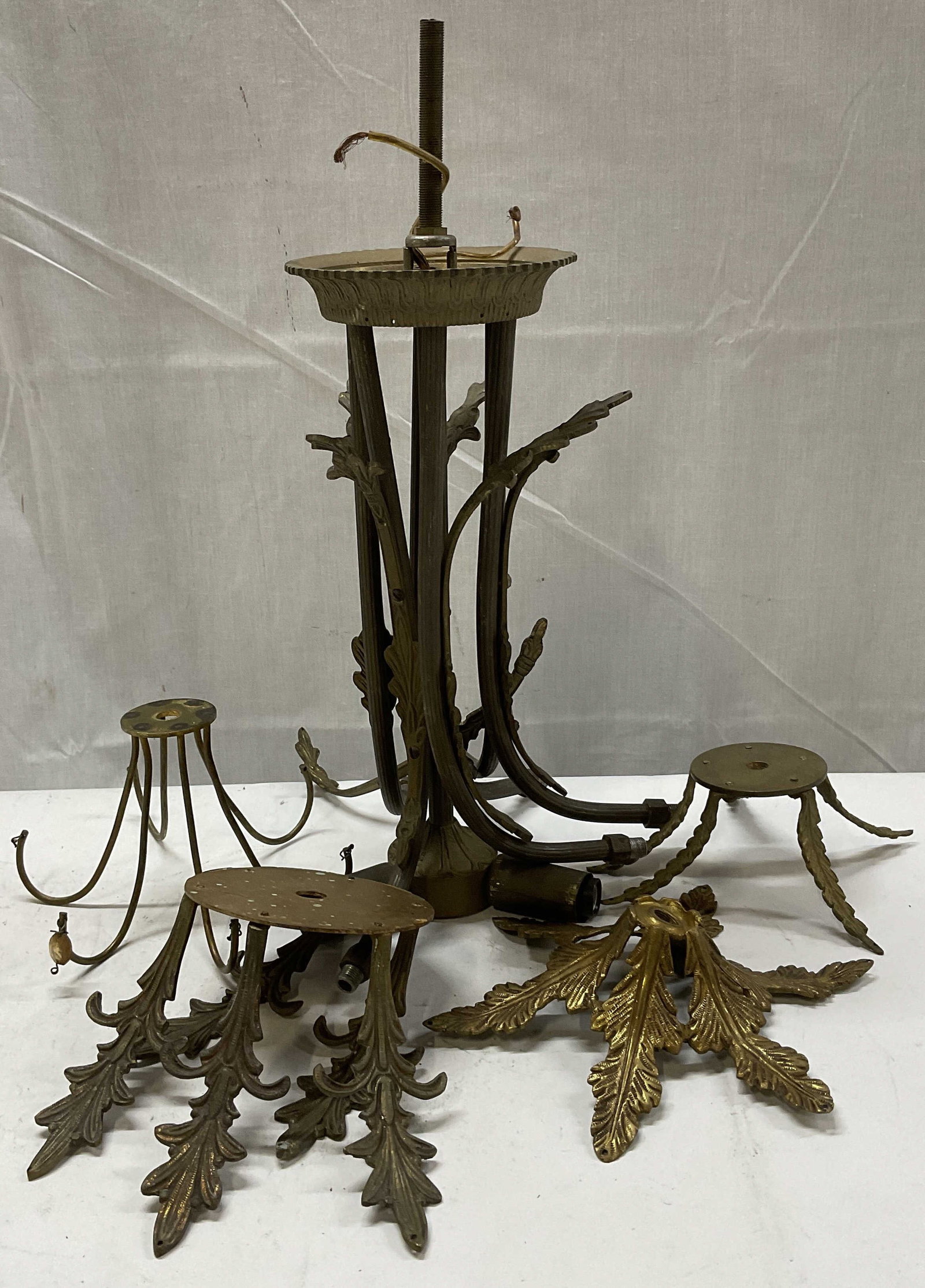 Lt5 Rococo Revival Sty Brass Lighting Salvage (1 of 15)