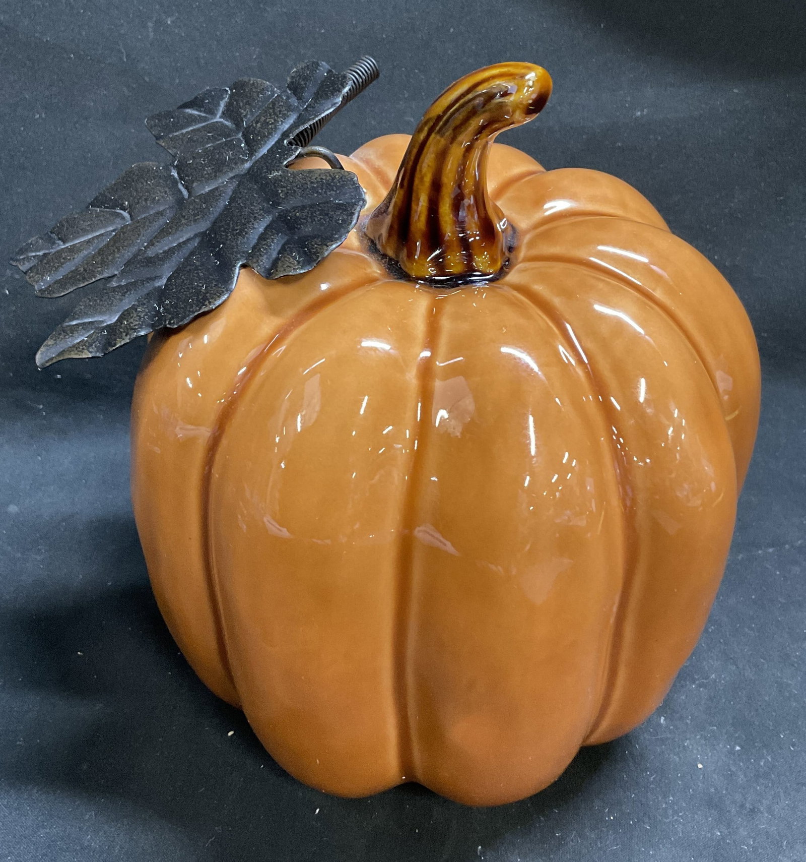Harvest Collection Glossy Ceramic Pumpkin Figurine (1 of 7)