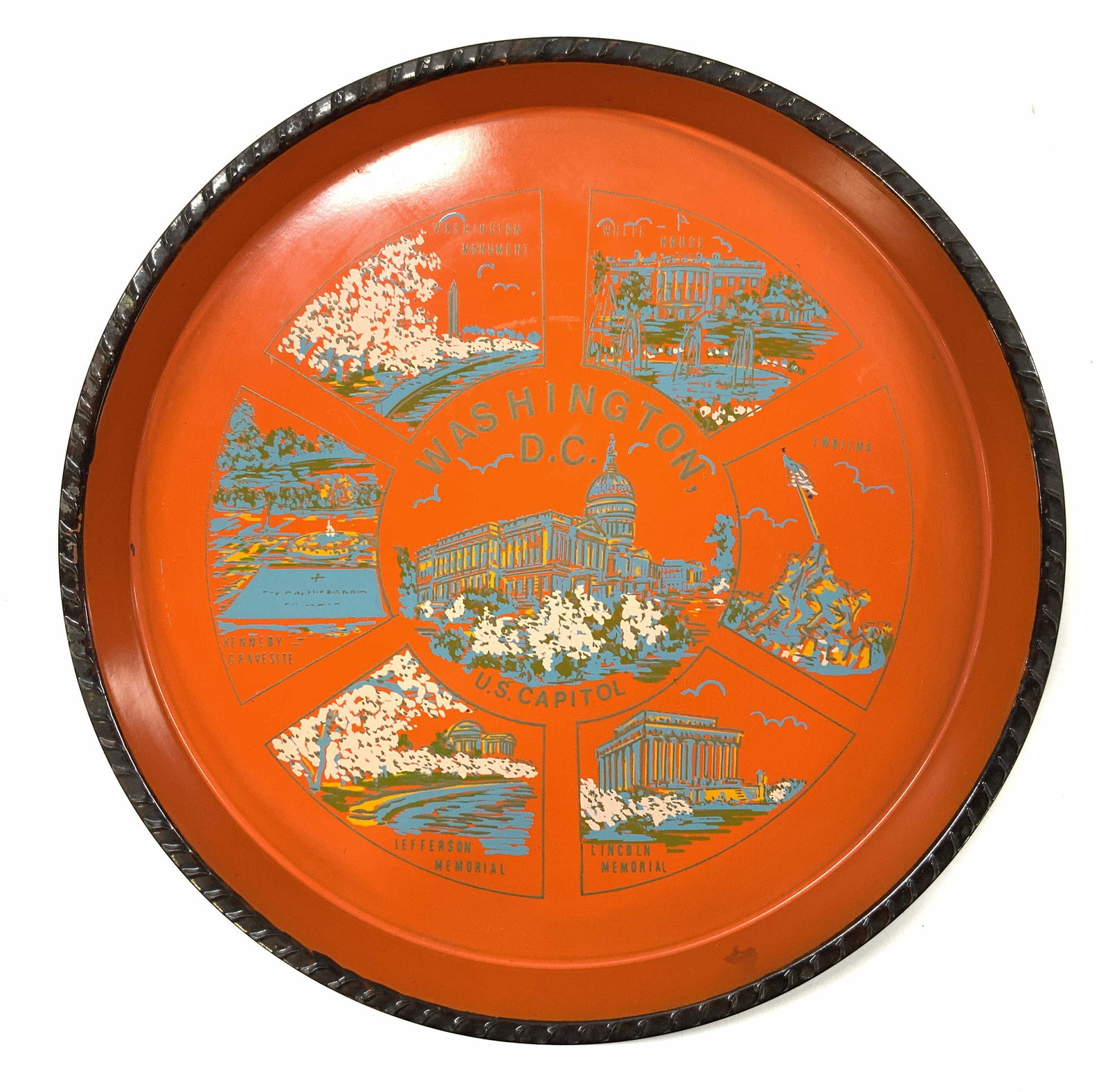 Vtg Washington DC Souvenir Bar Tray (1 of 8)