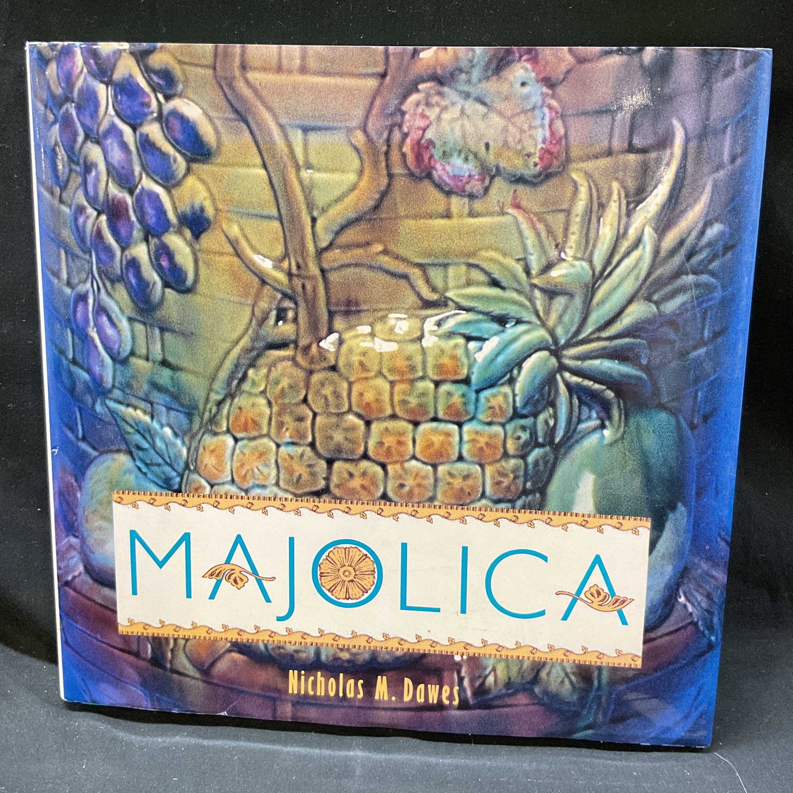 1990 1st Ed Majolica Illus Bk Dawes+: Majolica by Nicholas M. Dawes. First edition book. Published by Crown Publishers Inc, 1990. Hard cover book with illustrated cover. Contains illustrations. Measures approx 10 x 10 inches. Surface wear