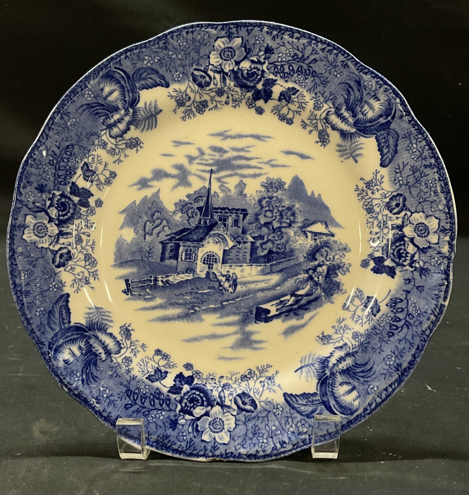Antq. 1891 Country Scenes Plate, England (1 of 6)