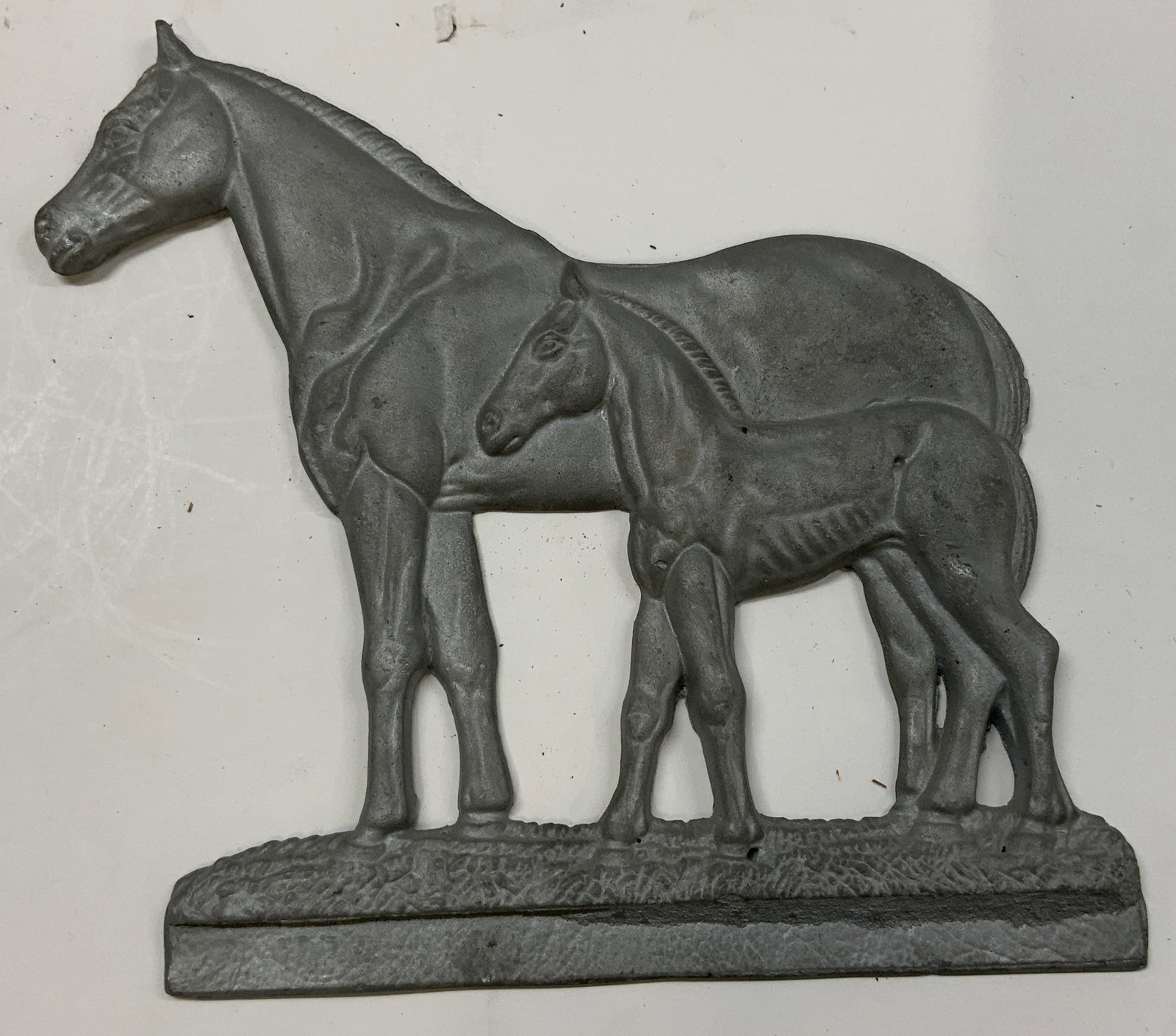 Antq Cast Metal Horse and Foul Figure (1 of 6)