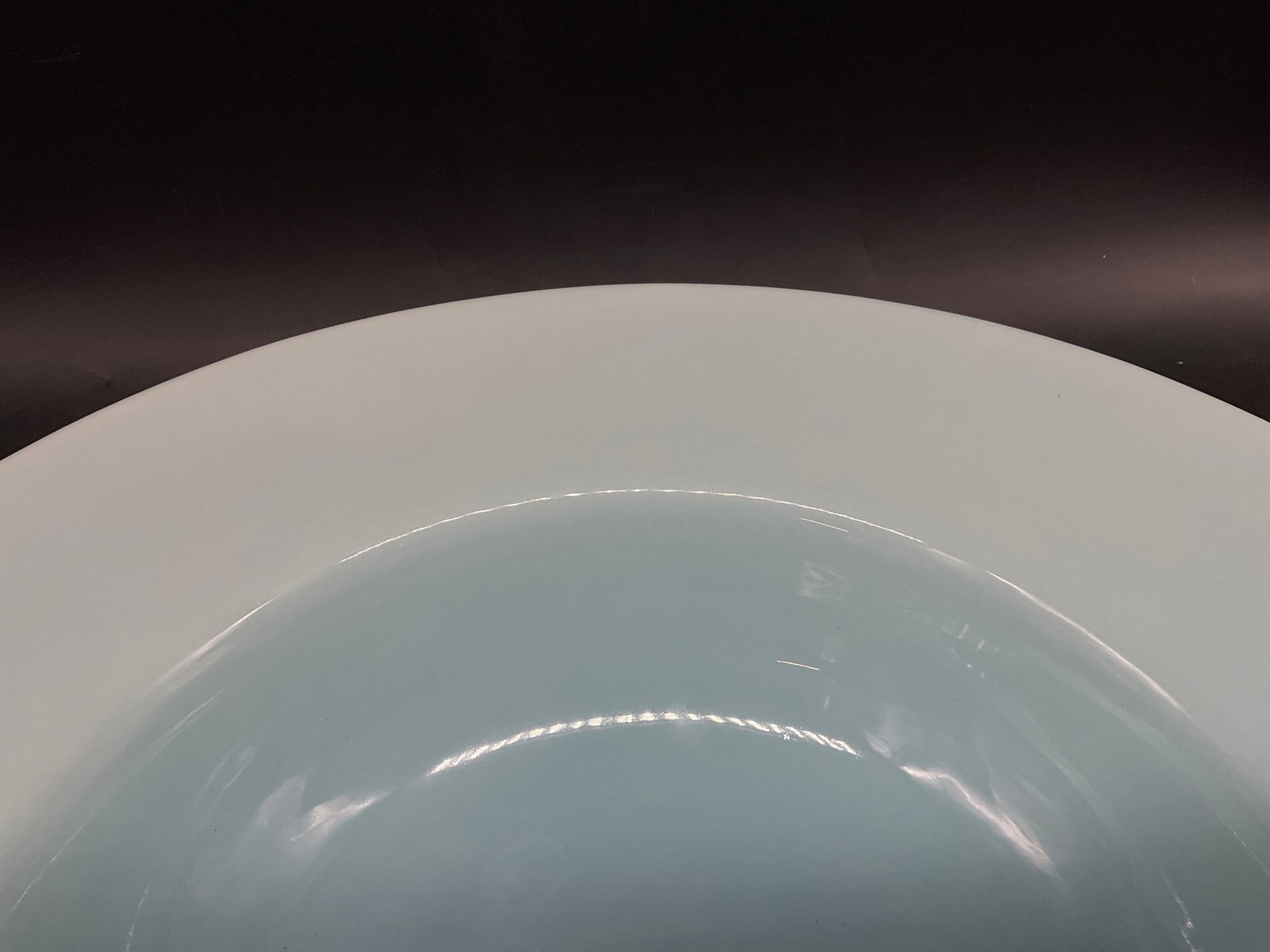 Large Light Blue Ceramic Serving Bowl - 2