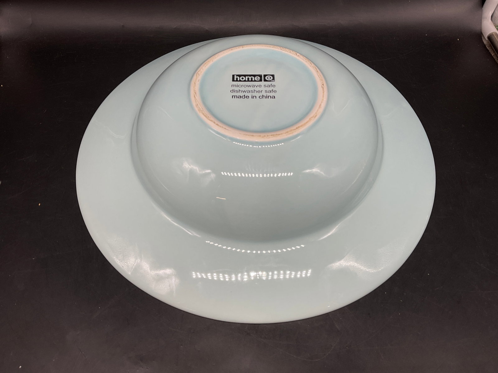 Large Light Blue Ceramic Serving Bowl - 5