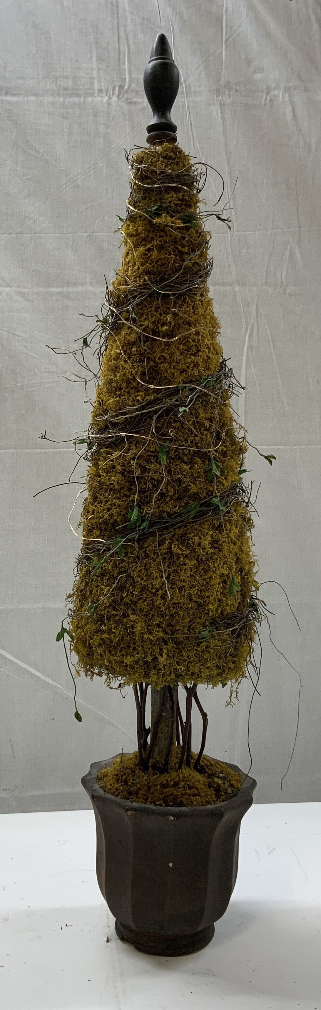 Artificial Potted Moss and Twig Cone Shape Tree (1 of 6)