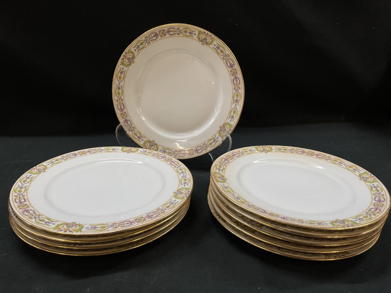 ATQ Guerin Limoges 10 pc set small plates, France (1 of 6)