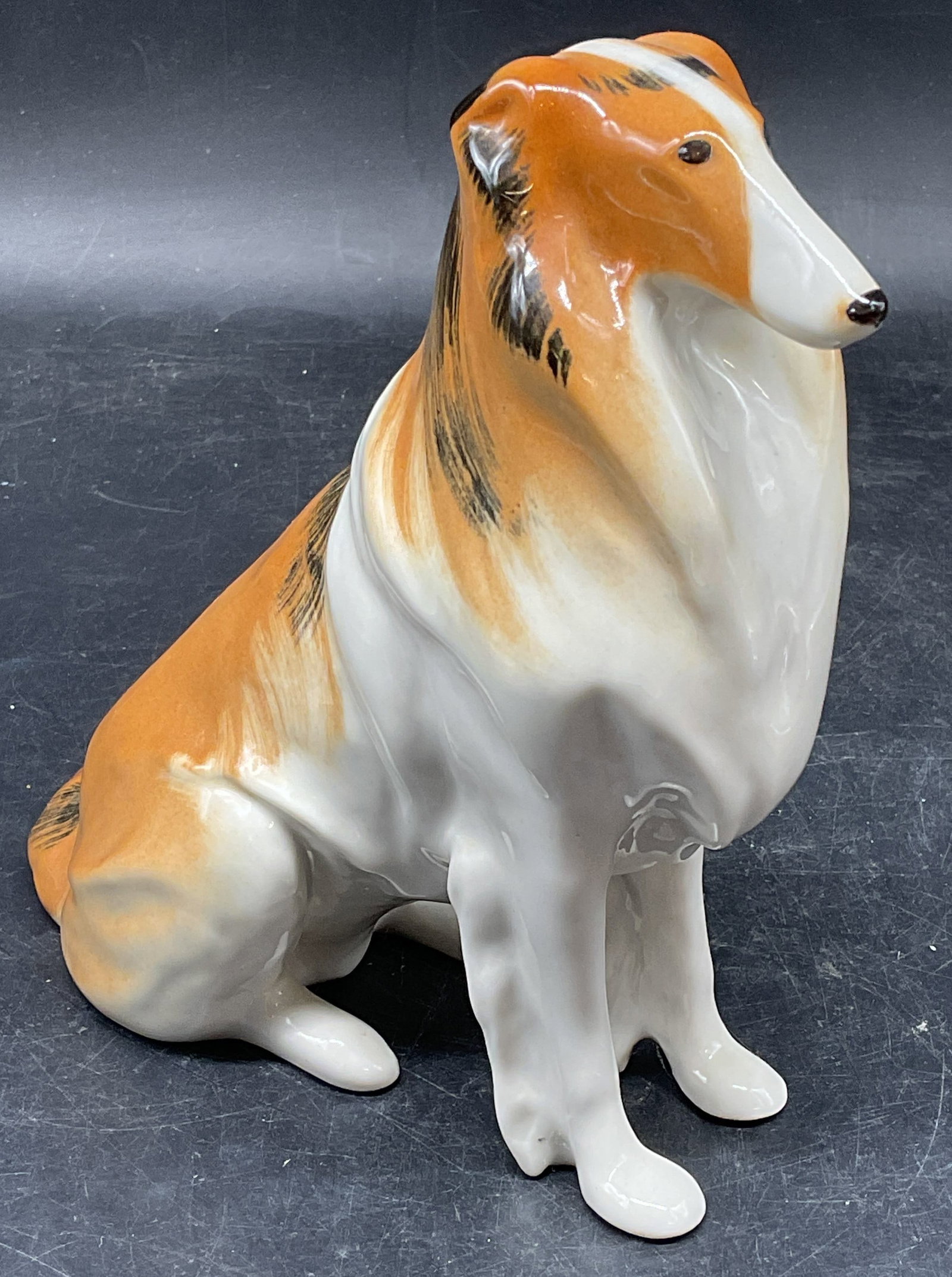 LOMONOSOV Porcelain Dog Figurine, Russia (1 of 6)