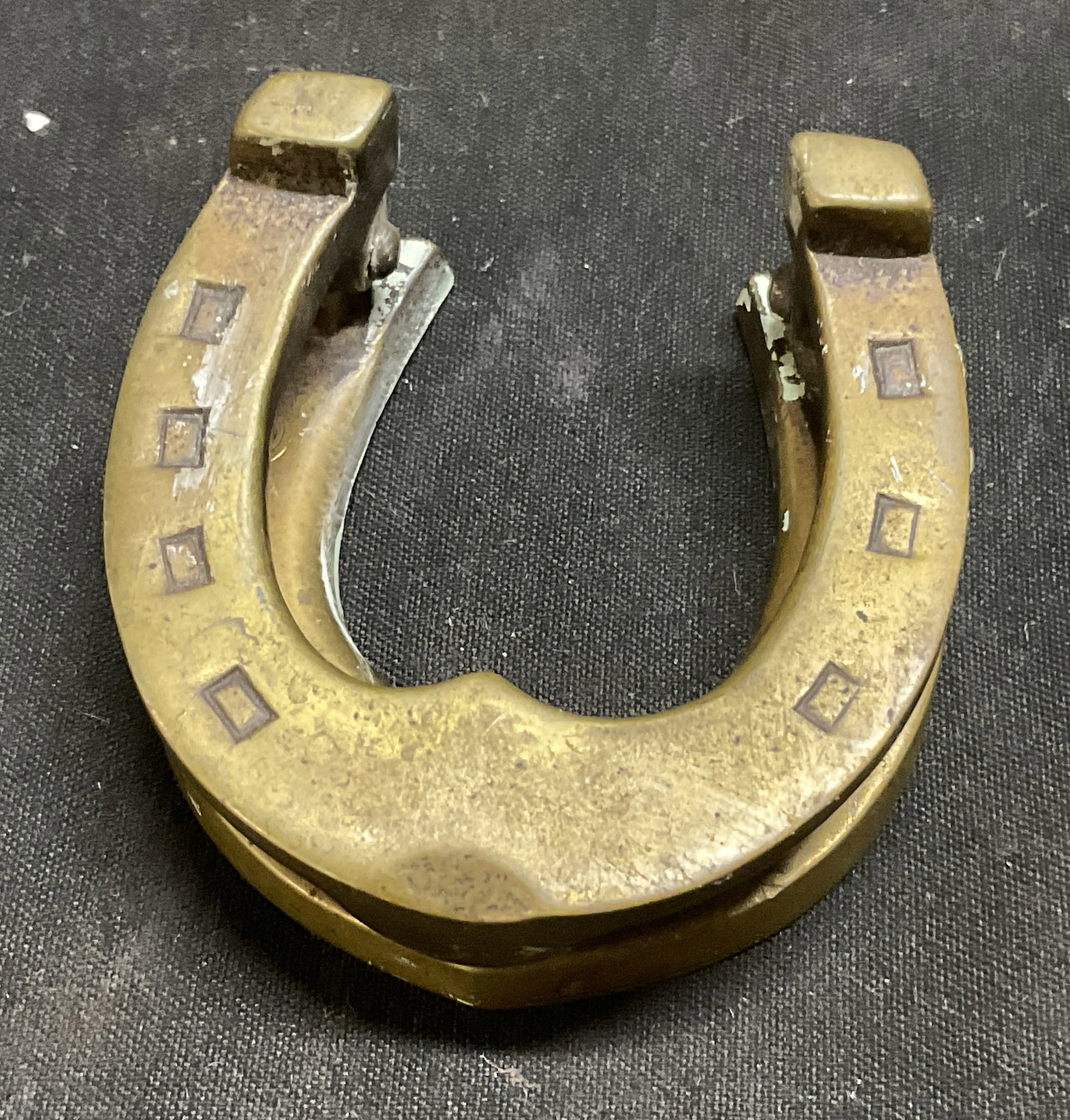VTG Small Brass Horseshoe Door Knocker (1 of 6)