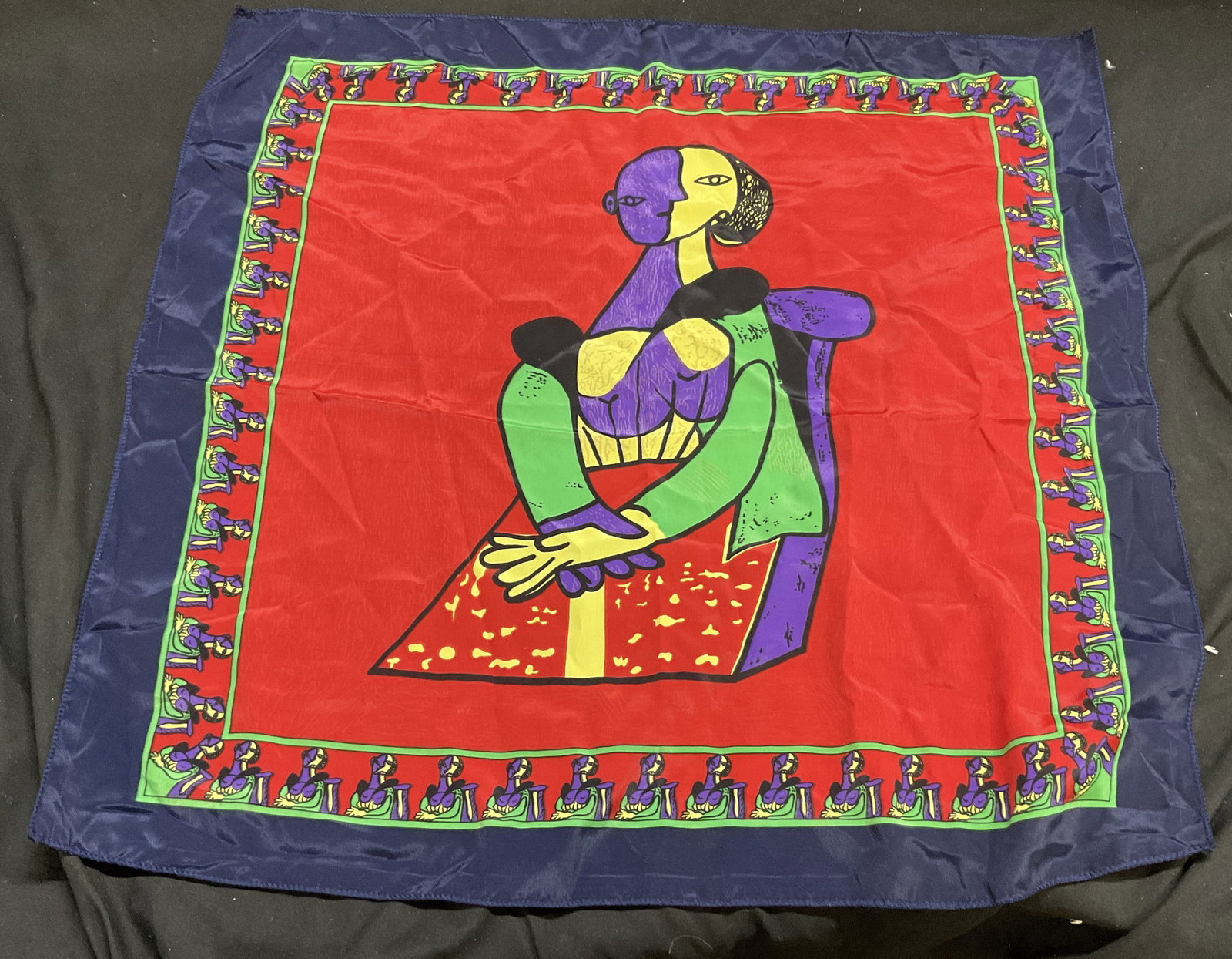 VTG Picasso-Inspired Cubist Square Scarf KOREA (1 of 8)