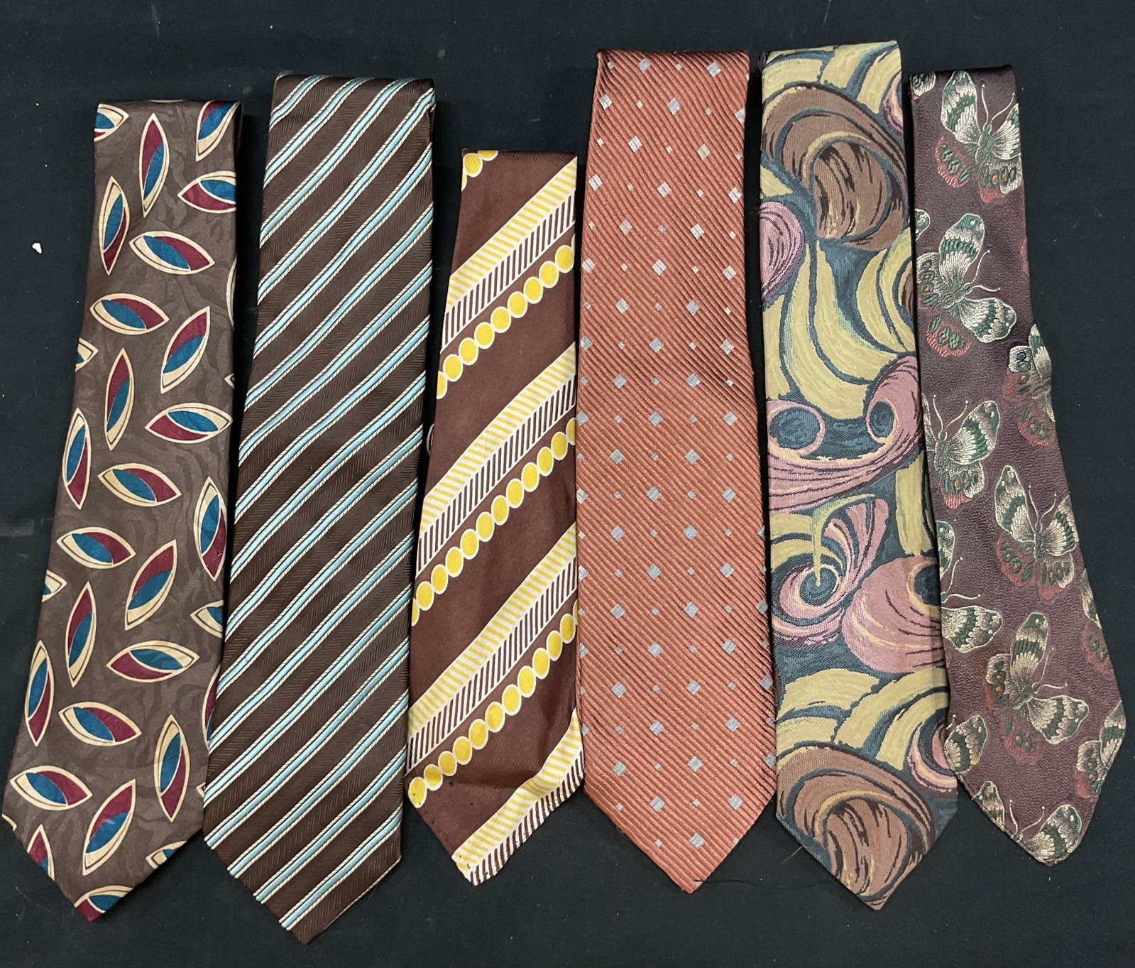 Lot 6 Brown Assorted Mens Neckties (1 of 11)