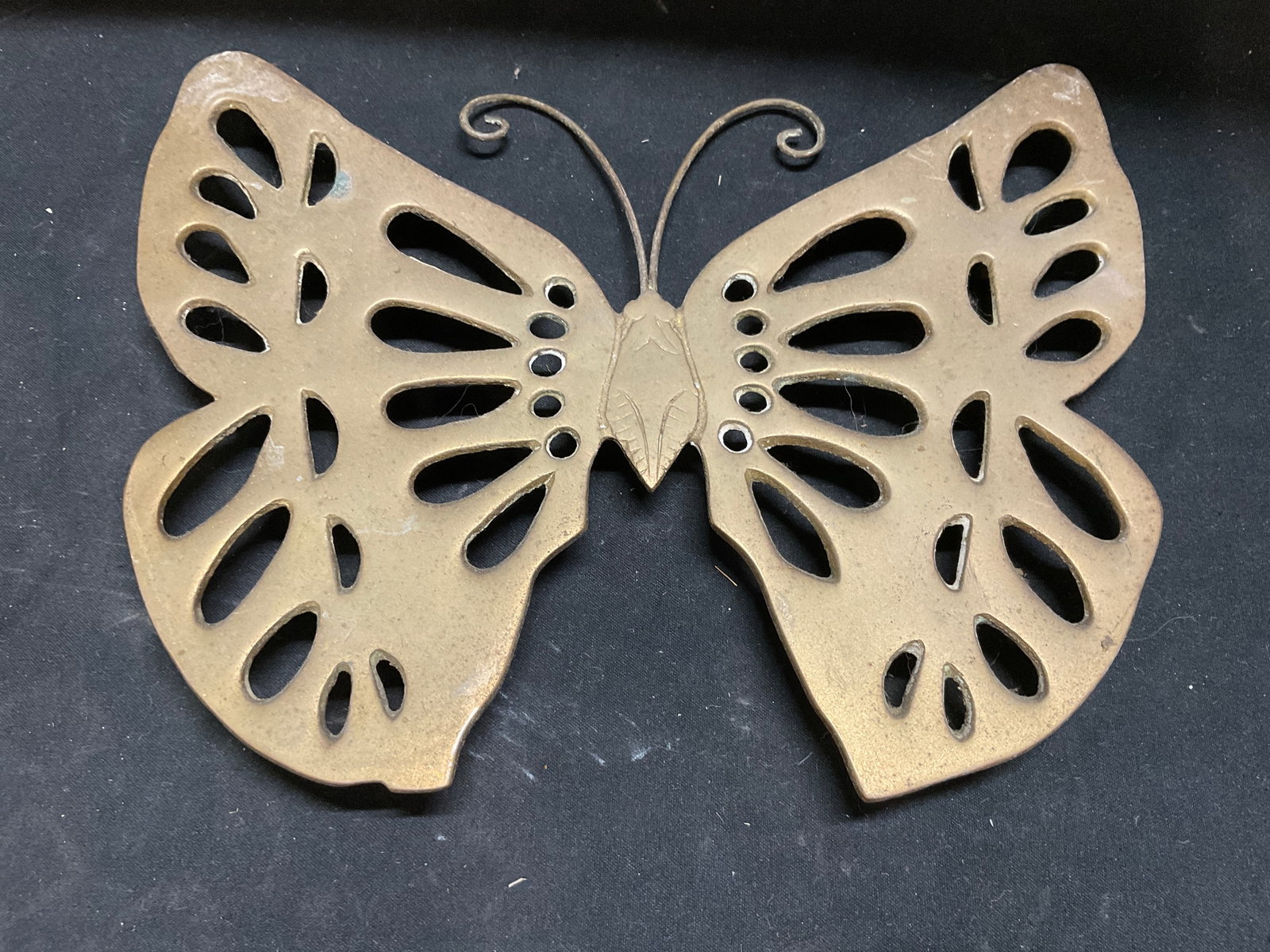 MCM Solid Brass Butterfly Trivet JAPAN (1 of 7)