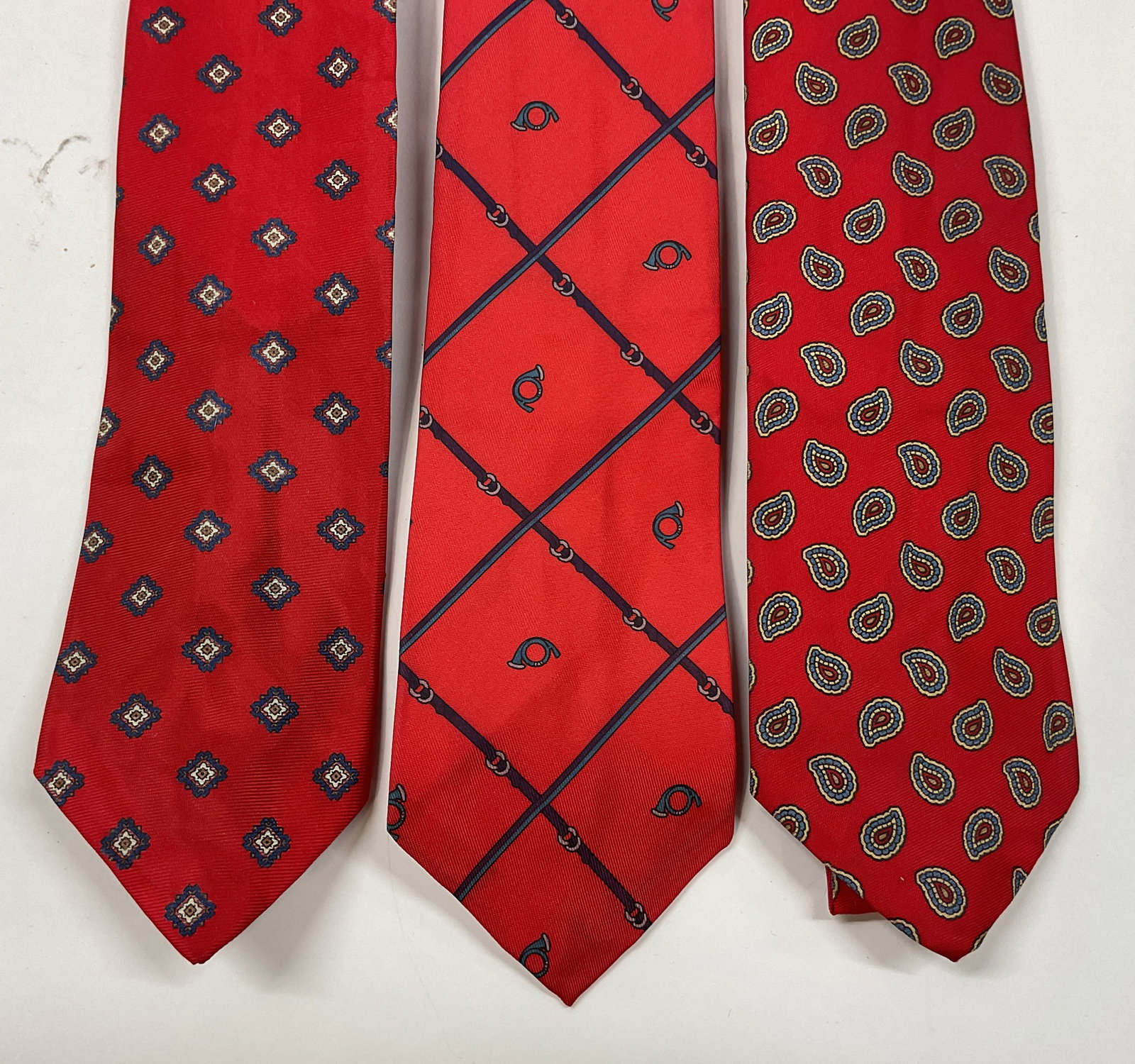 Lot 3 Pietro Di Como+ Red Silk Neck Ties Italy (1 of 6)