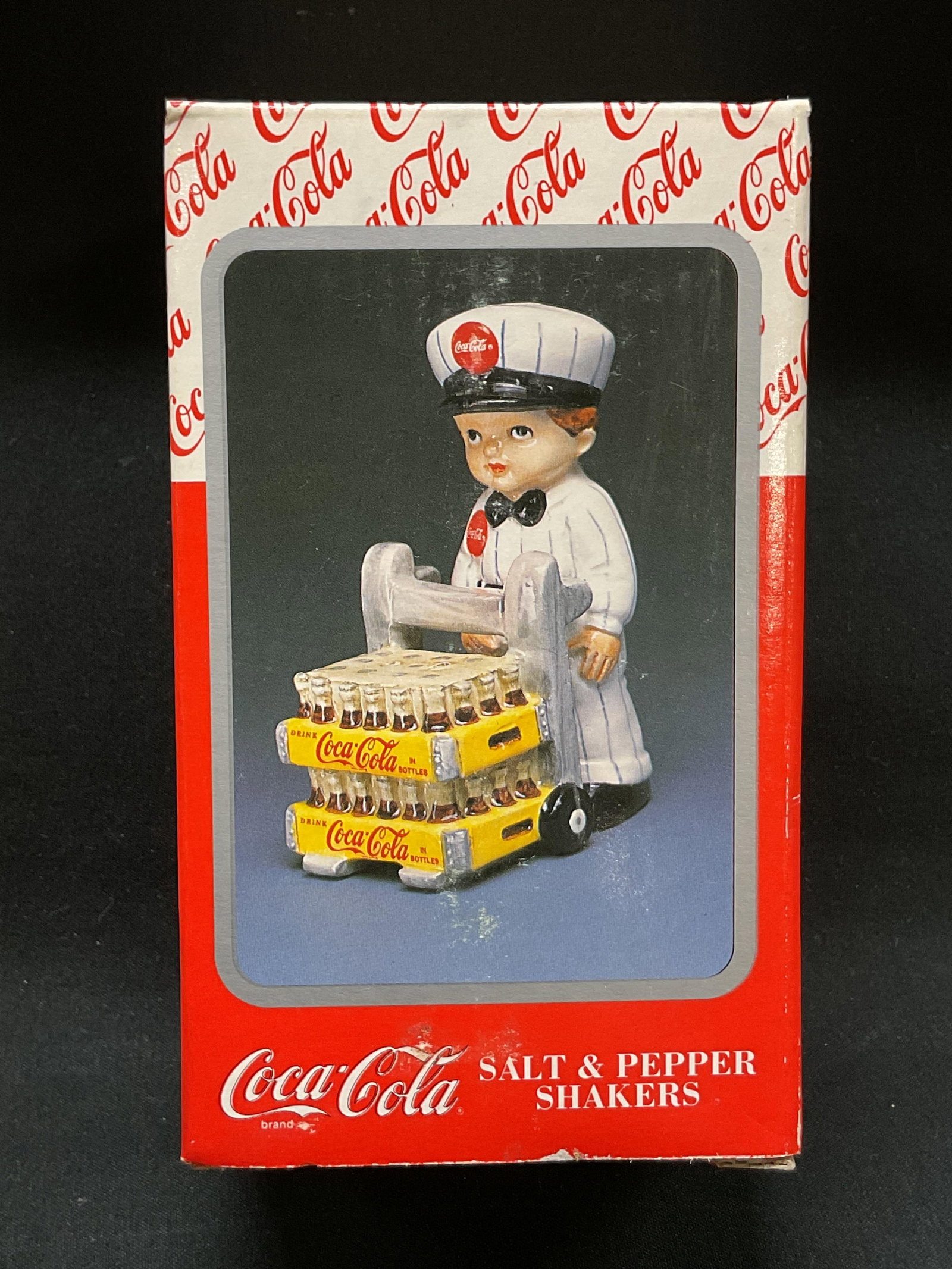 Vtg. 1996 CocaCola Delivery Boy Slt/Pep. Shaker NIB (1 of 6)