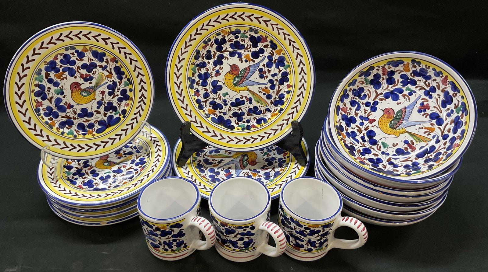 Vtg. Lt17 Pascal Ravello Pottery Dinnerware, Italy (1 of 9)
