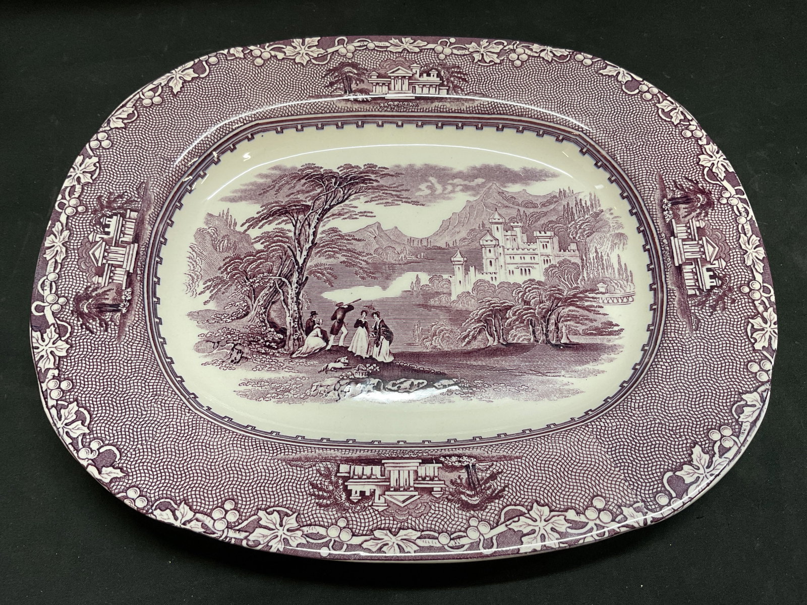 Antique Jenny Lind C.M & S. Ceramic Platter (1 of 6)