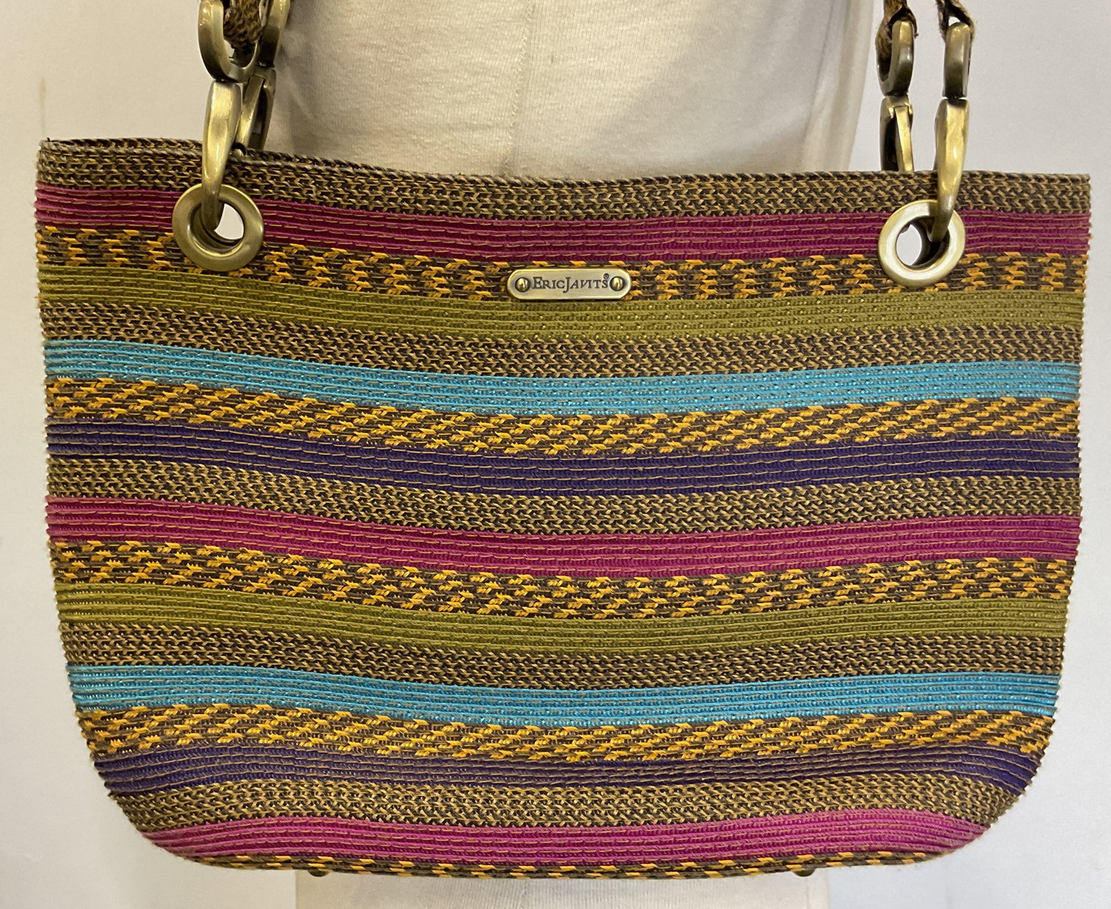 Eric Javits Multicolor Woven Shoulder Bag (1 of 9)