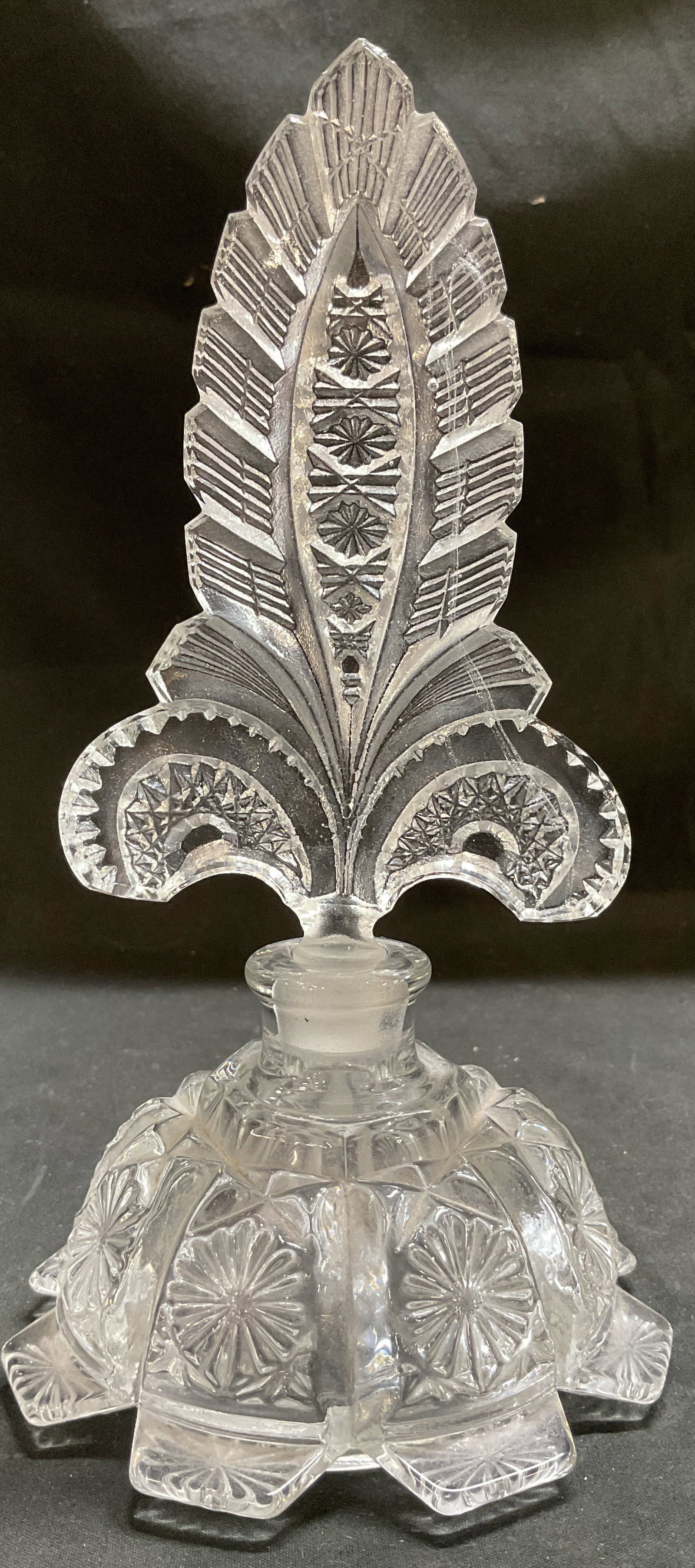 Art Deco Style Perfume Glass Bottle (1 of 6)