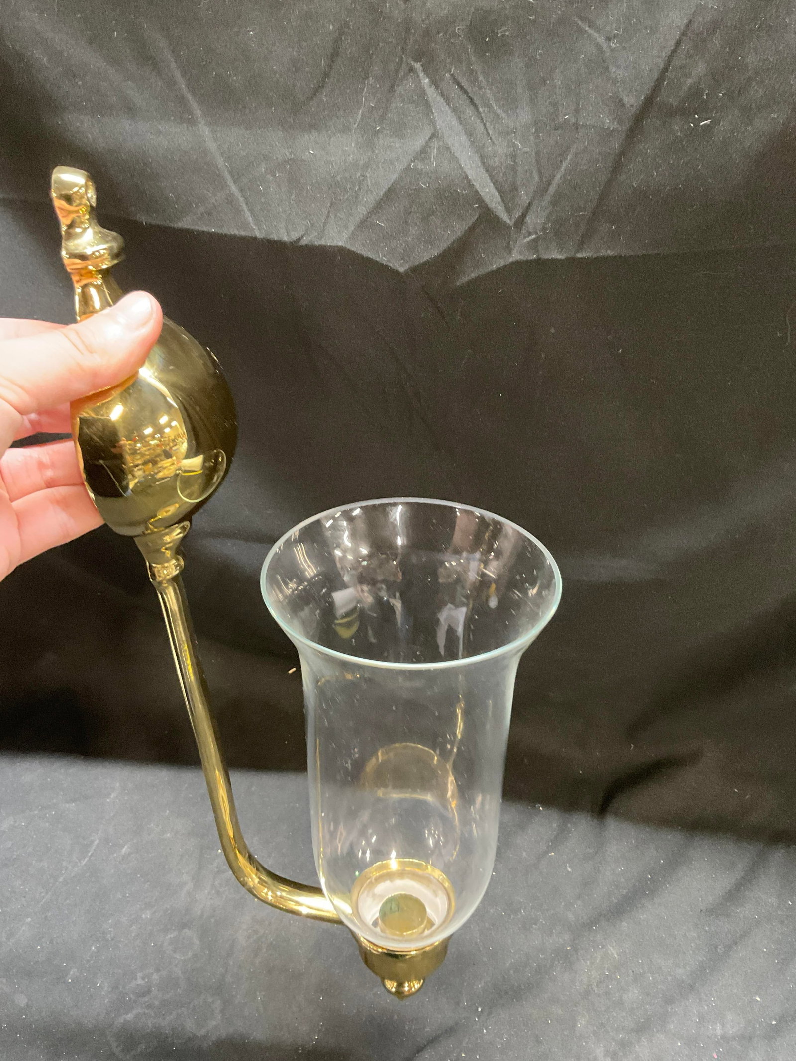 Polished Solid Brass Wall Sconce - 7