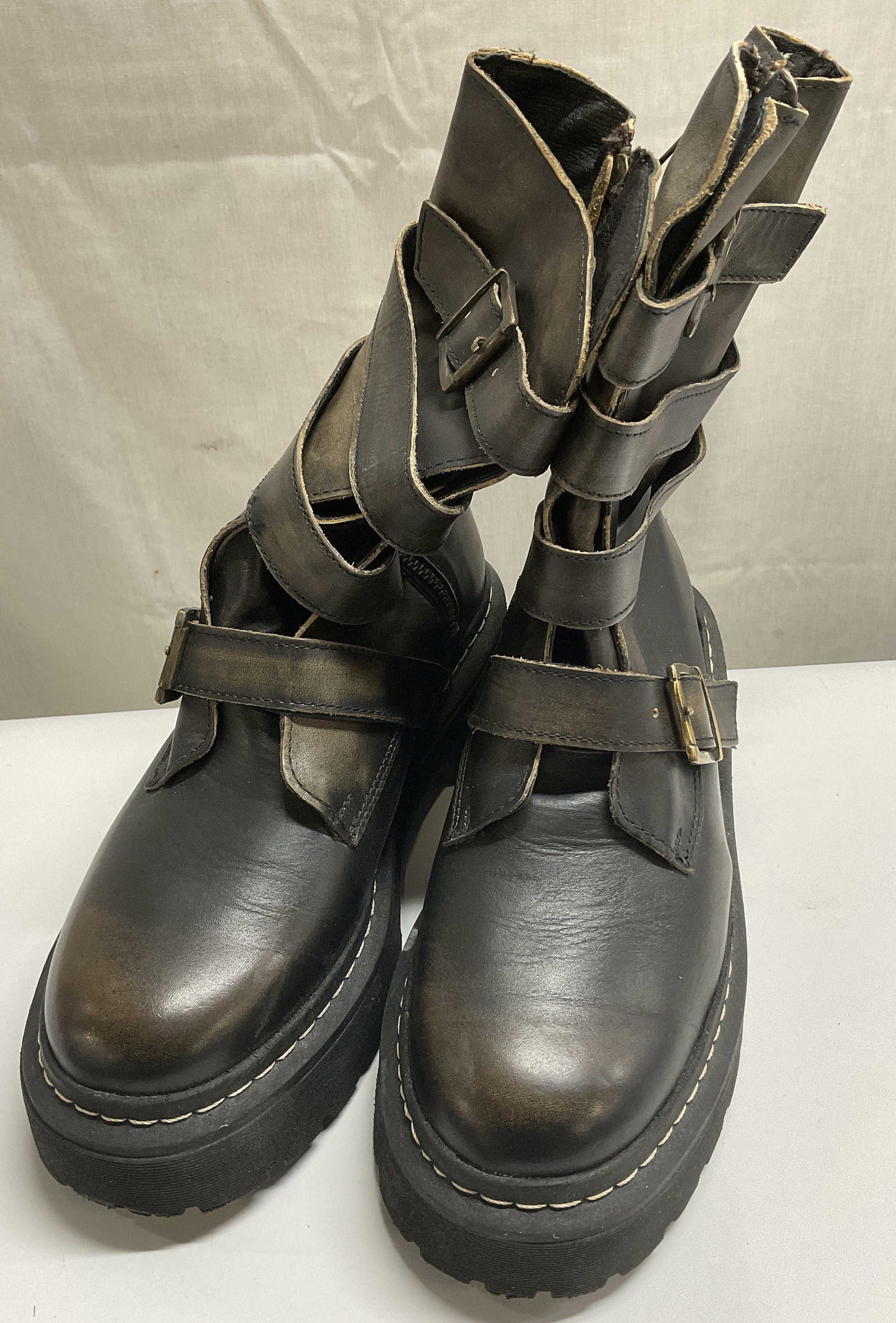 Steve Madden Sarge Leather Buckle Boots MEX (1 of 9)