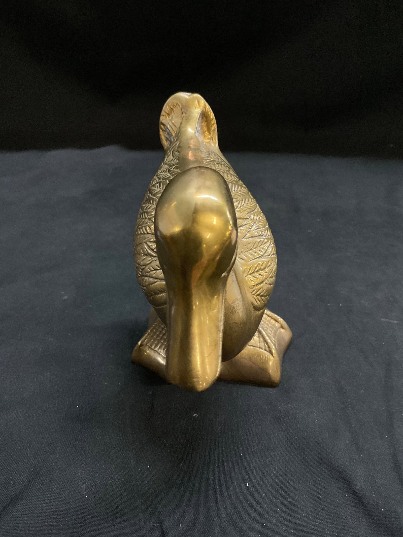 VINTAGE Solid Brass Duck Figurine - 2