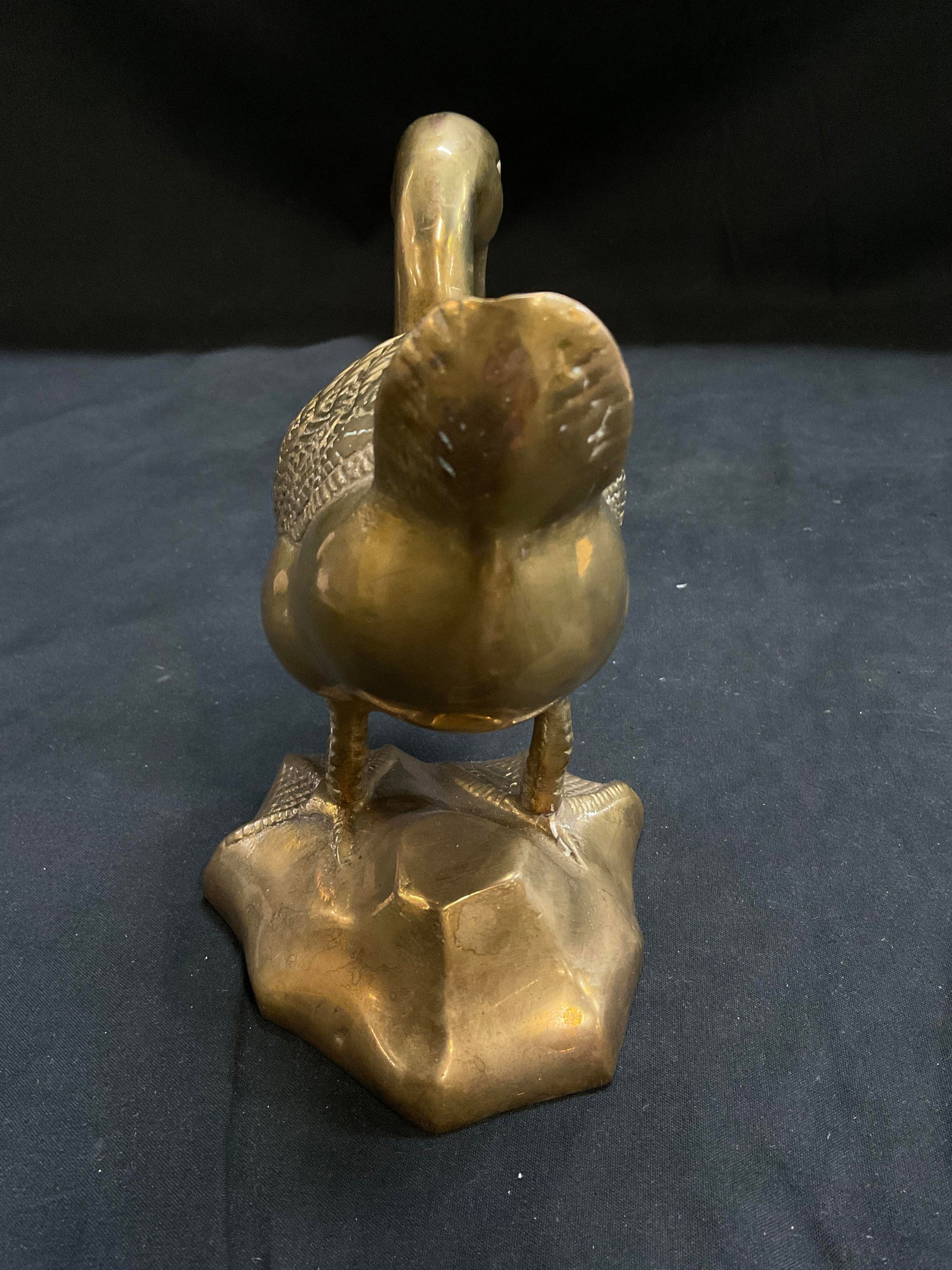VINTAGE Solid Brass Duck Figurine - 3