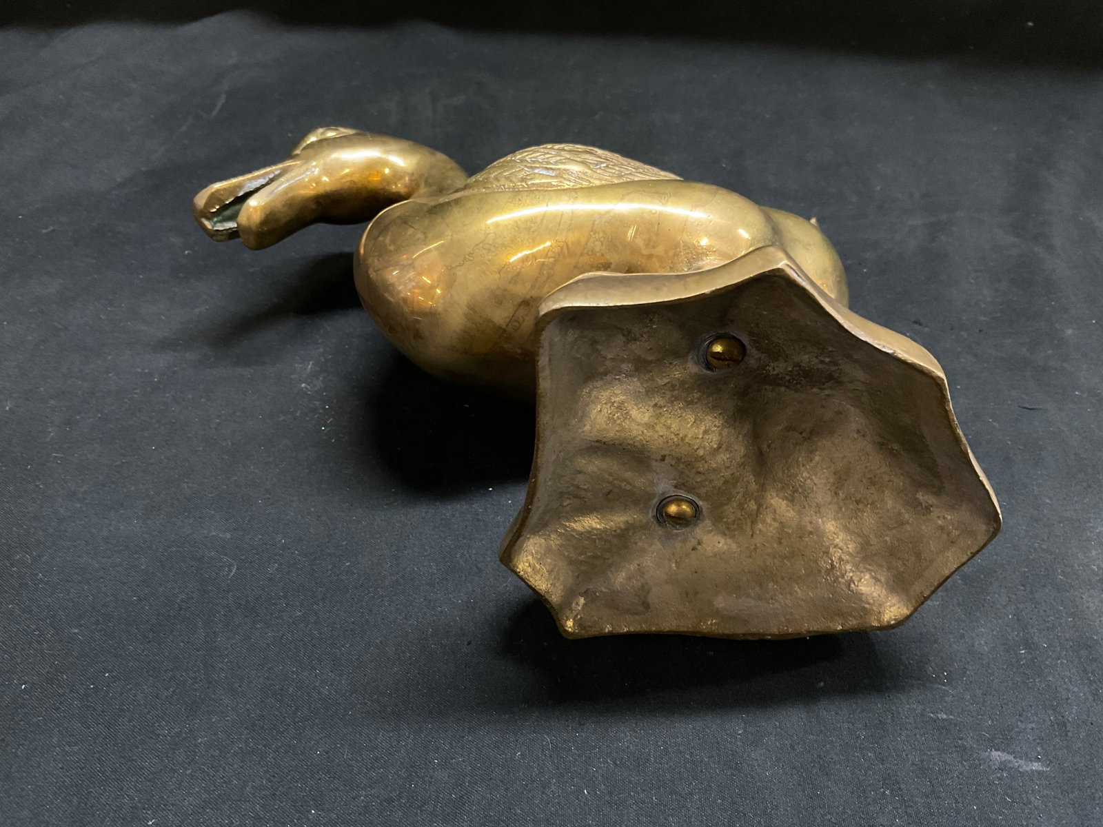 VINTAGE Solid Brass Duck Figurine - 5