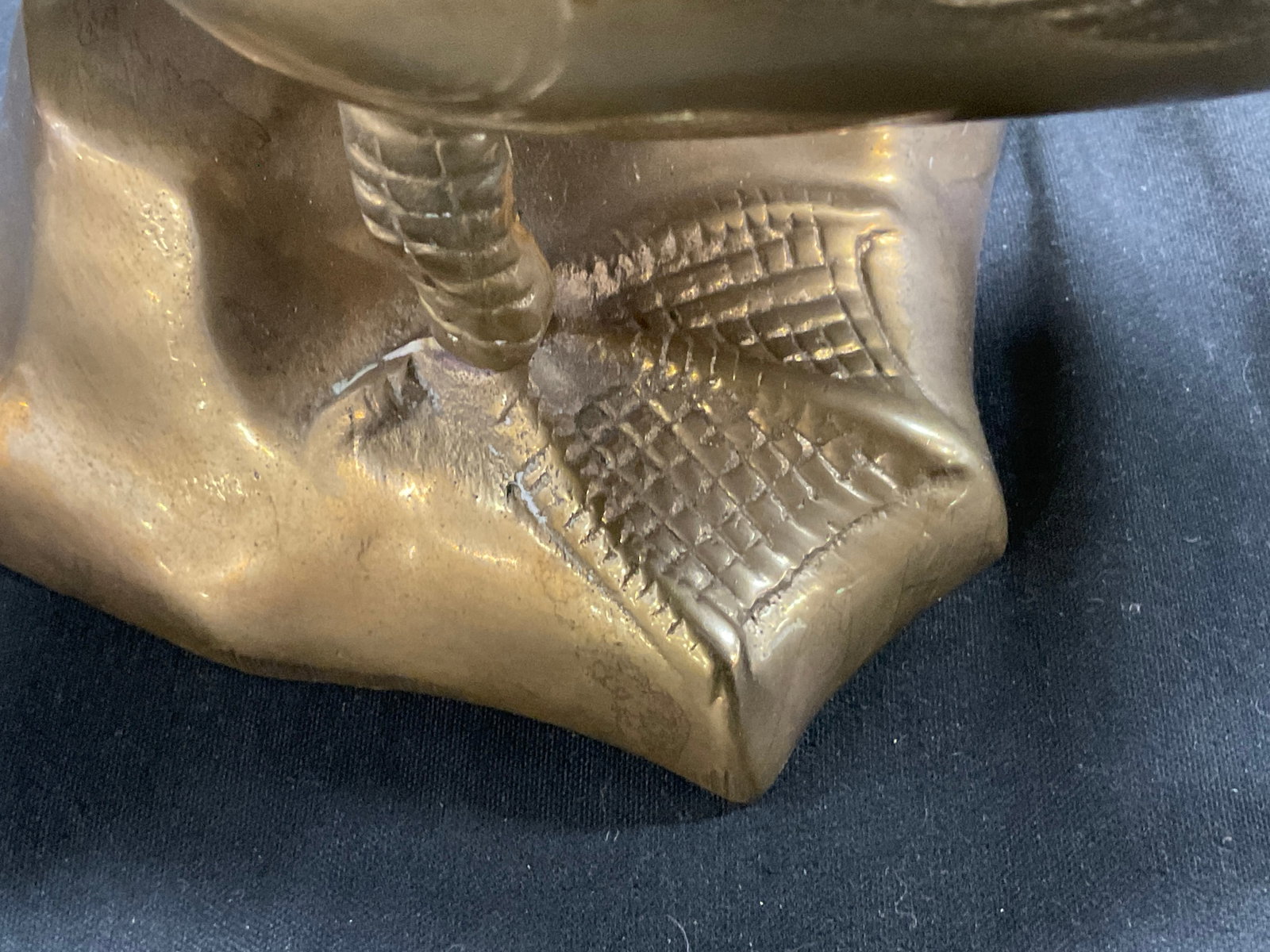 VINTAGE Solid Brass Duck Figurine - 7