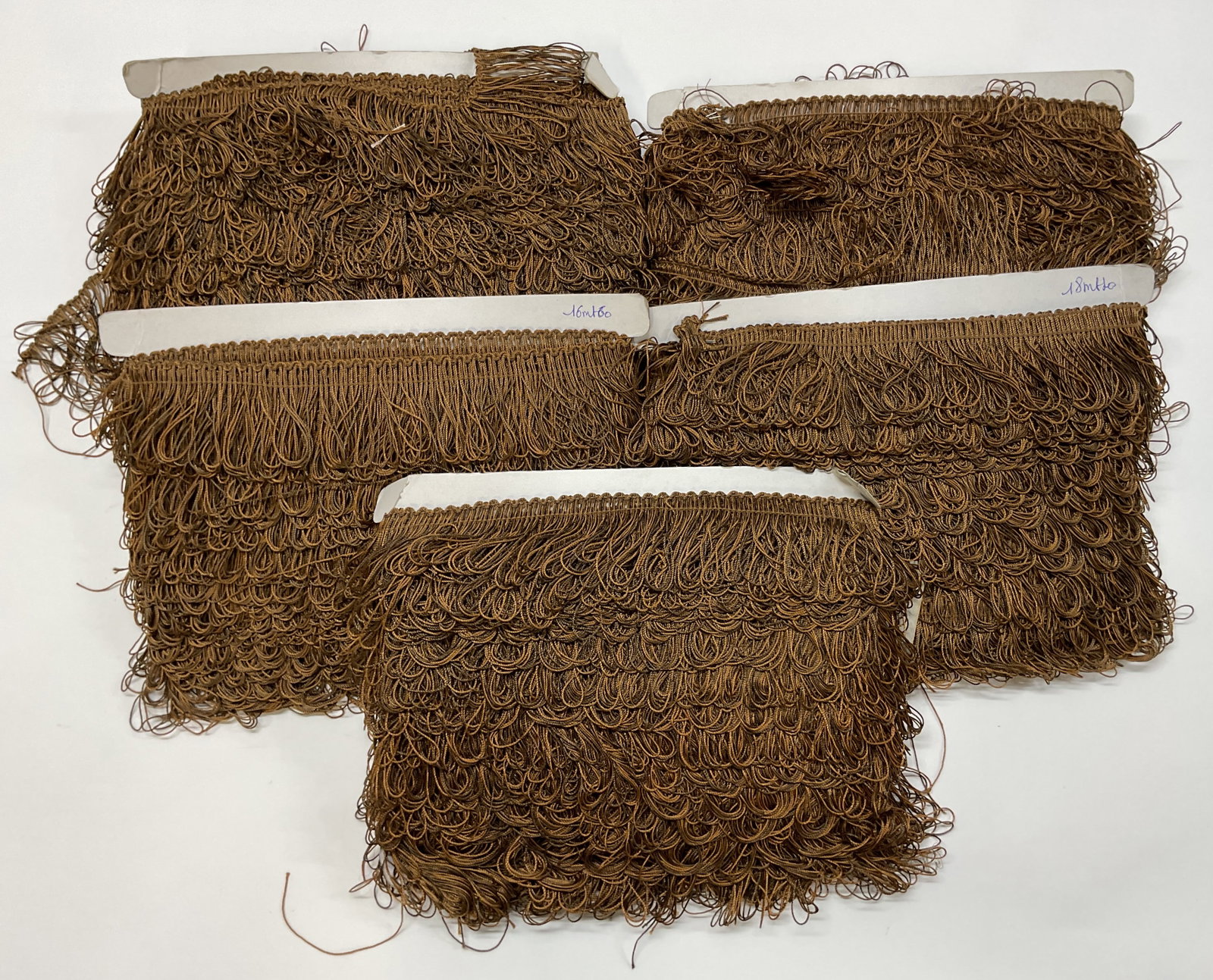 Vtg Lt5 Brown Looped Chainette Fringe Trim (1 of 5)