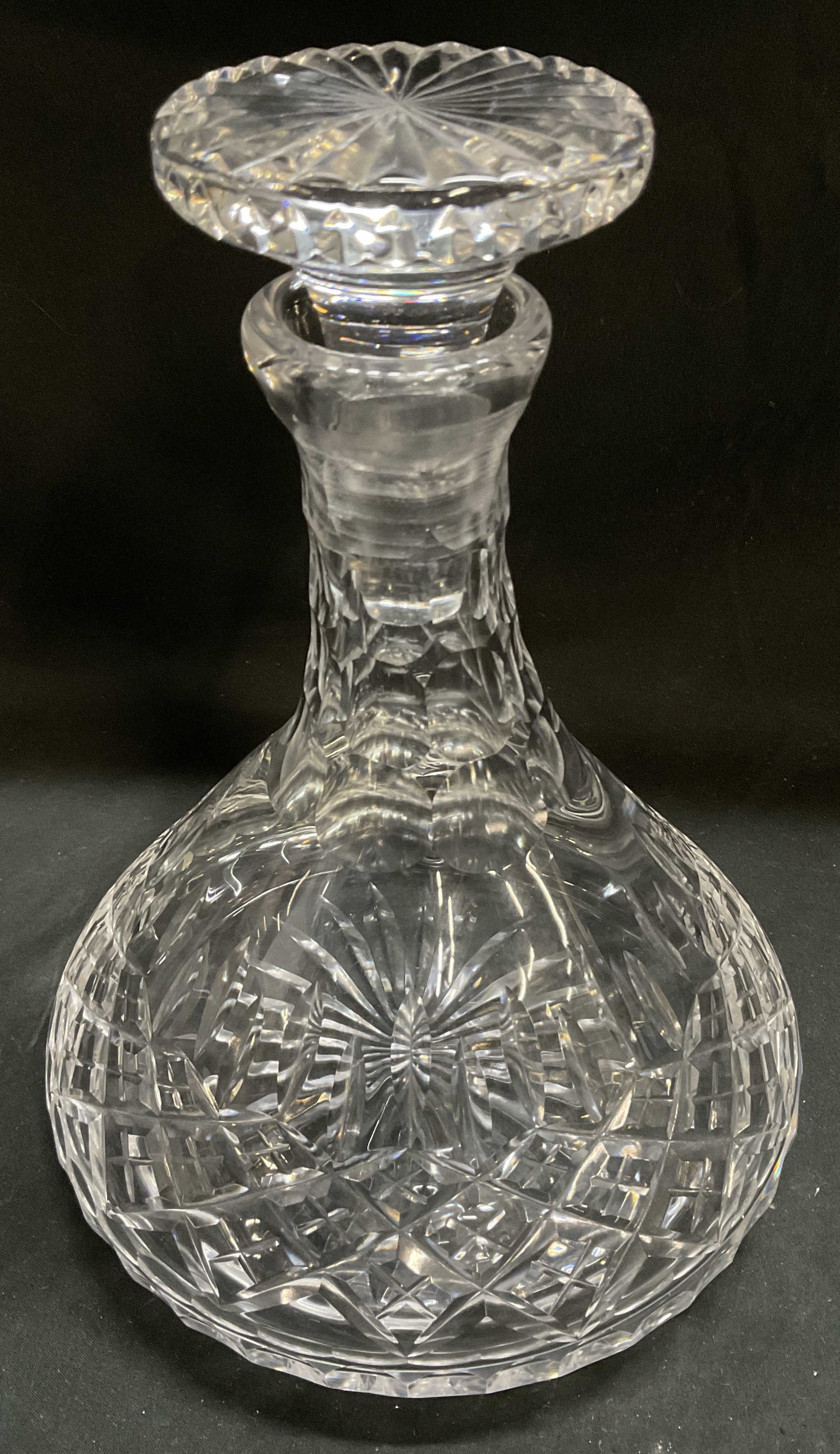 VTG Stuart Clear Cut-Crystal Ships Decanter (1 of 9)